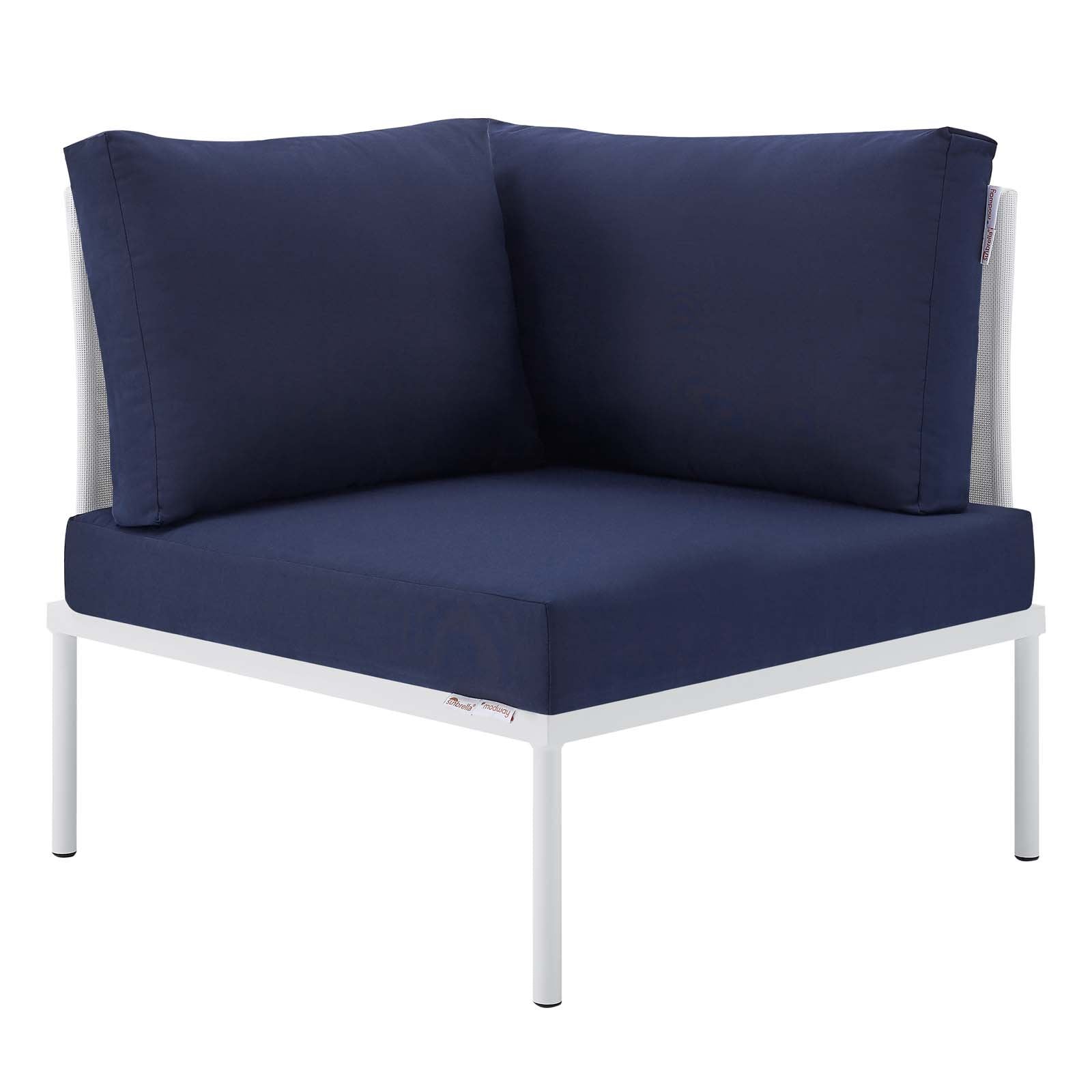 Harmony Sunbrella® Outdoor Patio All Mesh Corner Chair - East Shore Modern Home Furnishings