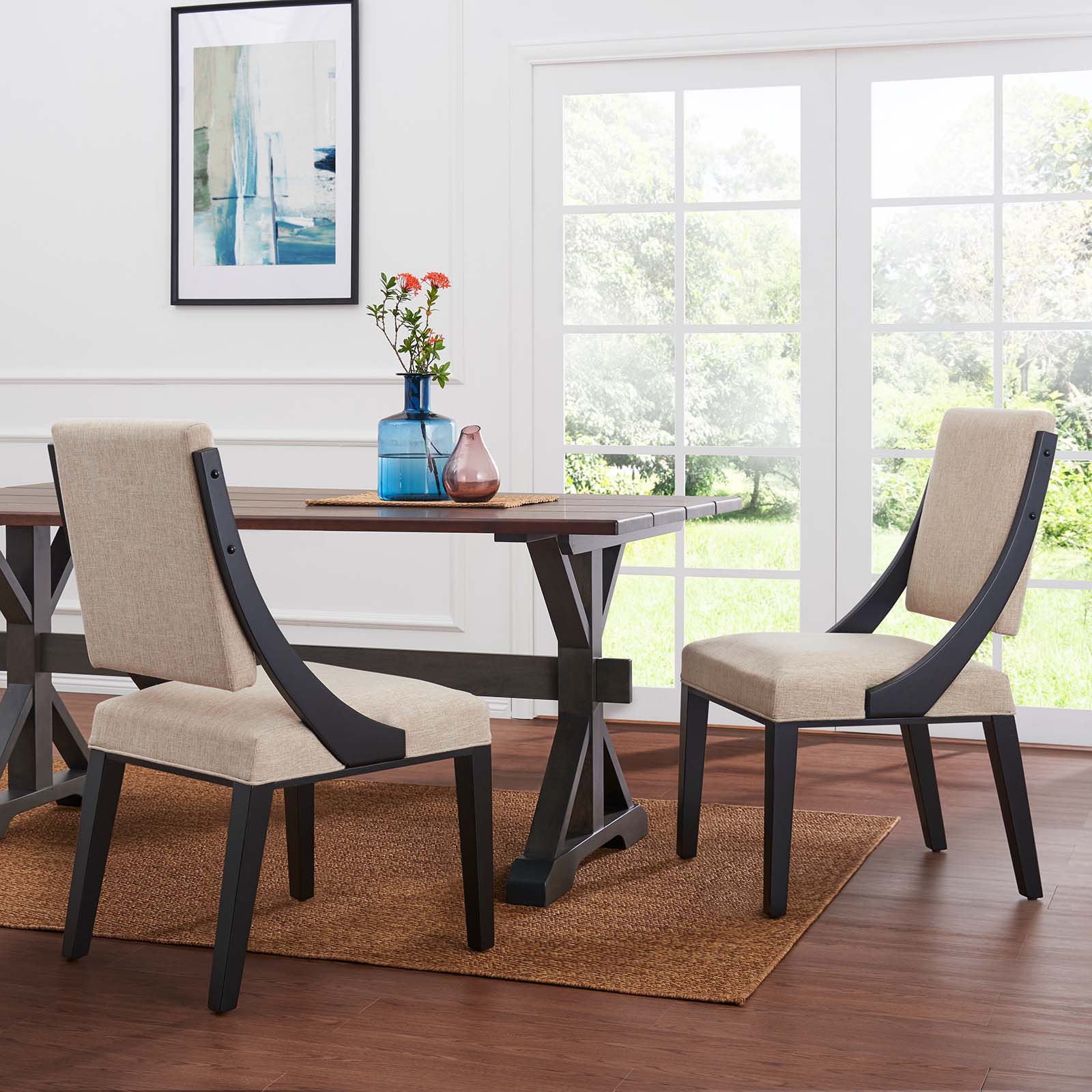 Cambridge Upholstered Fabric Dining Chairs - Set of 2 - East Shore Modern Home Furnishings