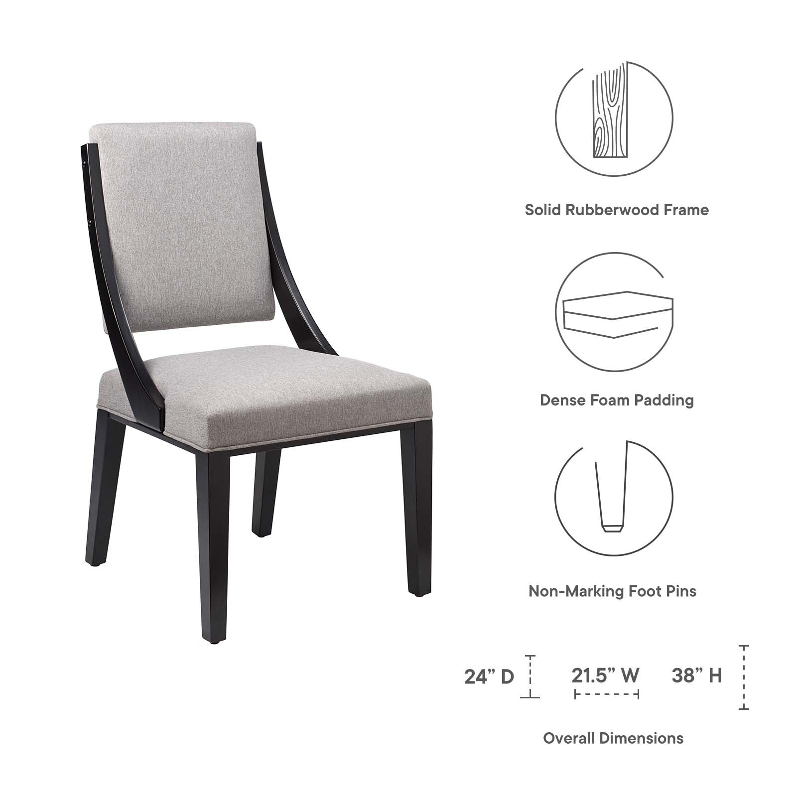 Cambridge Upholstered Fabric Dining Chairs - Set of 2 - East Shore Modern Home Furnishings