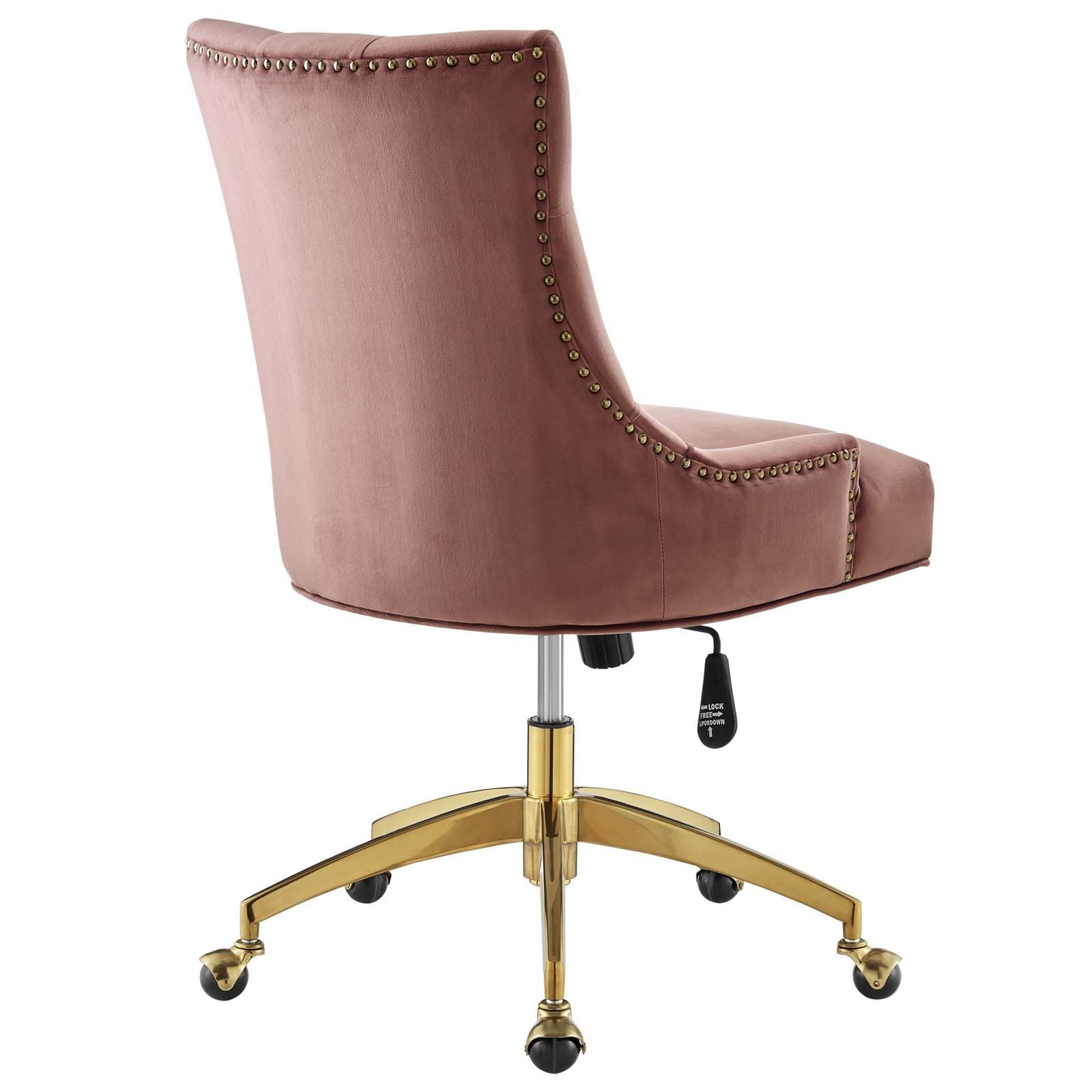 Regent Tufted Performance Velvet Office Chair - East Shore Modern Home Furnishings
