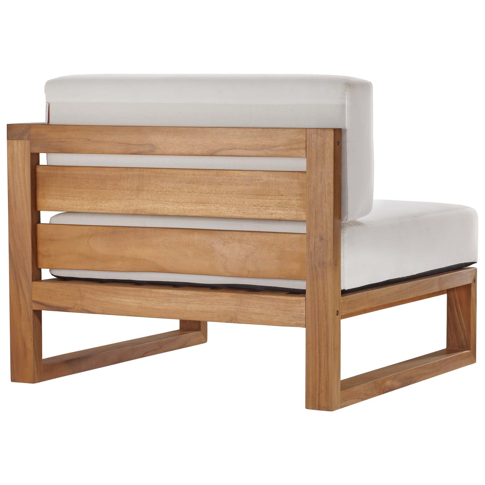 Upland Outdoor Patio Teak Wood 5-Piece Sectional Sofa Set