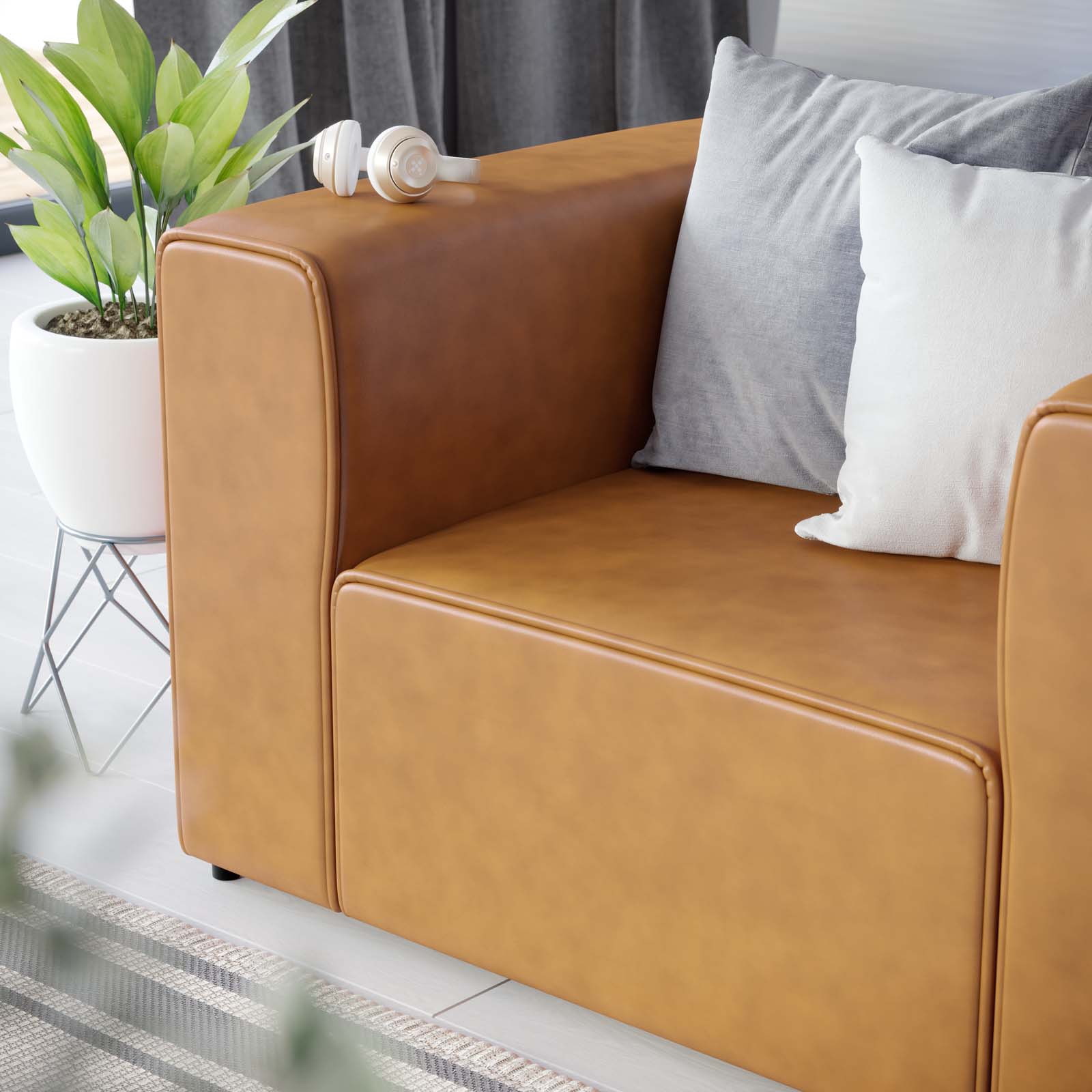 Mingle Vegan Leather Armchair - East Shore Modern Home Furnishings