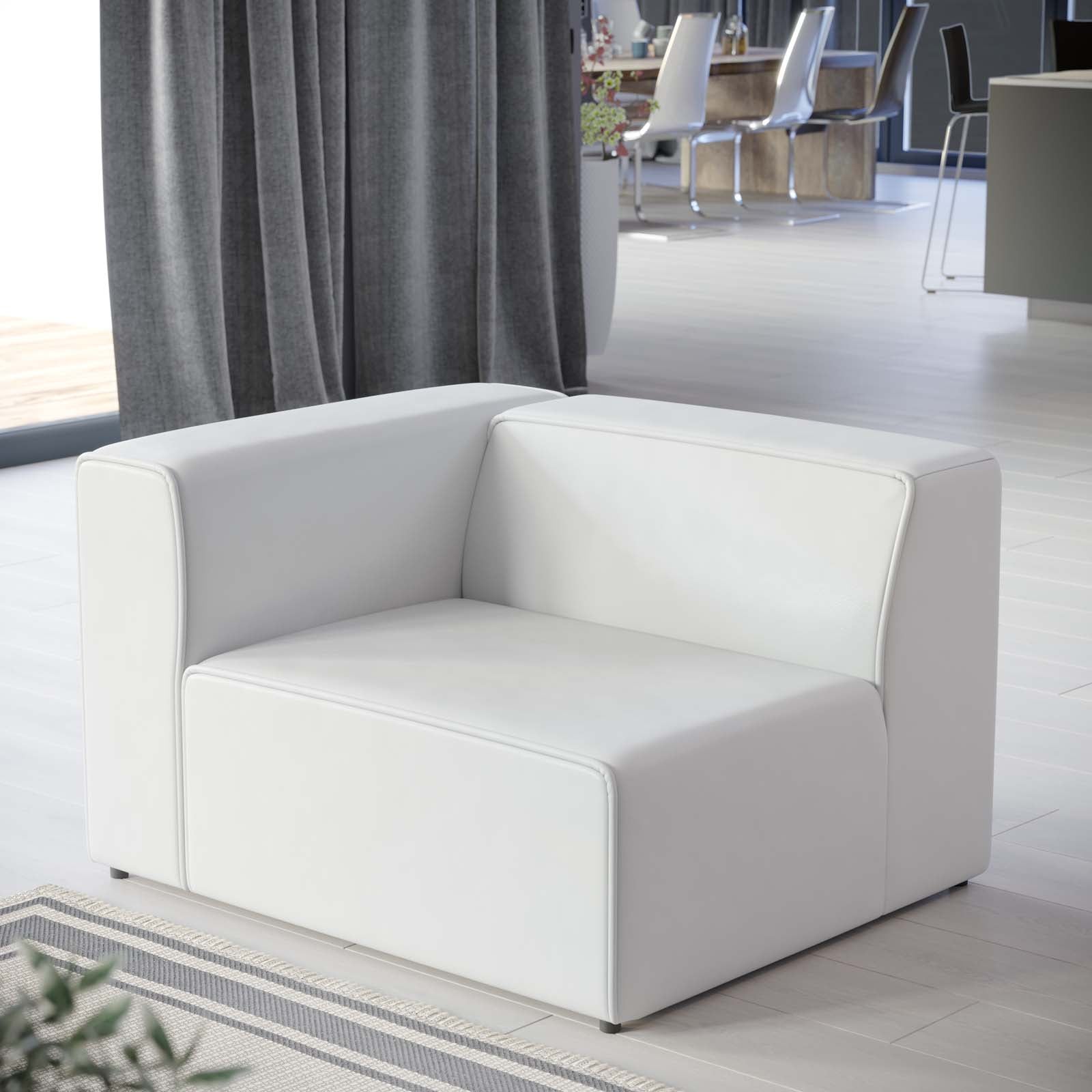 Mingle Vegan Leather Left-Arm Chair - East Shore Modern Home Furnishings