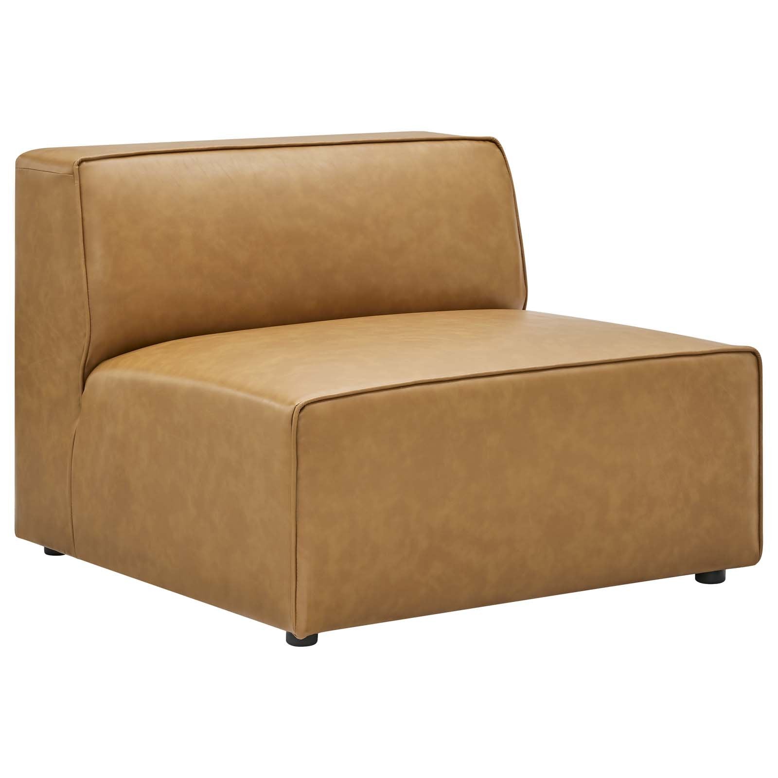 Mingle Vegan Leather Armless Chair - East Shore Modern Home Furnishings