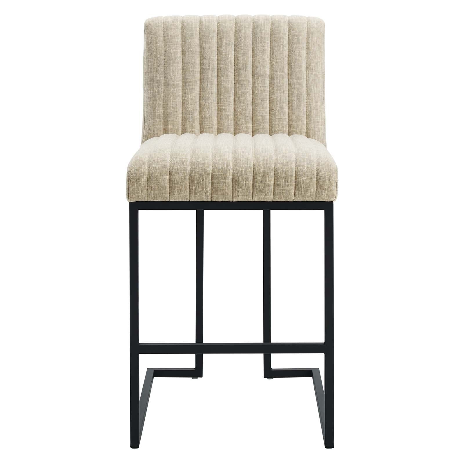 Indulge Channel Tufted Fabric Counter Stool - East Shore Modern Home Furnishings