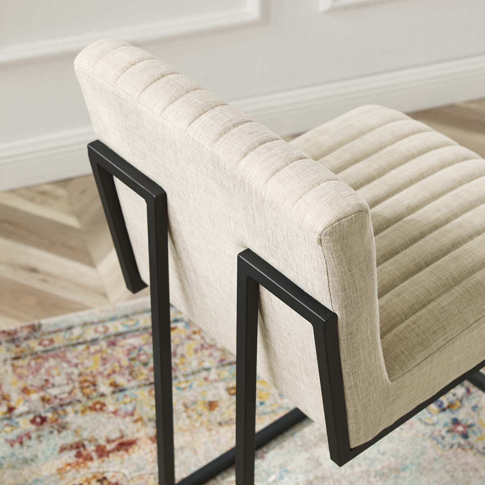 Indulge Channel Tufted Fabric Counter Stool - East Shore Modern Home Furnishings