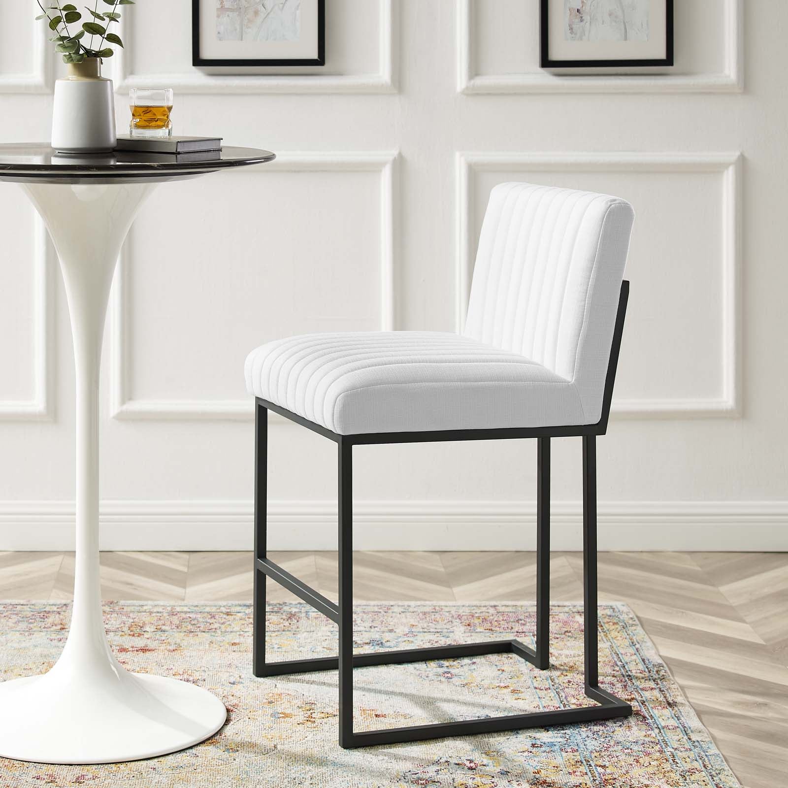 Indulge Channel Tufted Fabric Counter Stool - East Shore Modern Home Furnishings