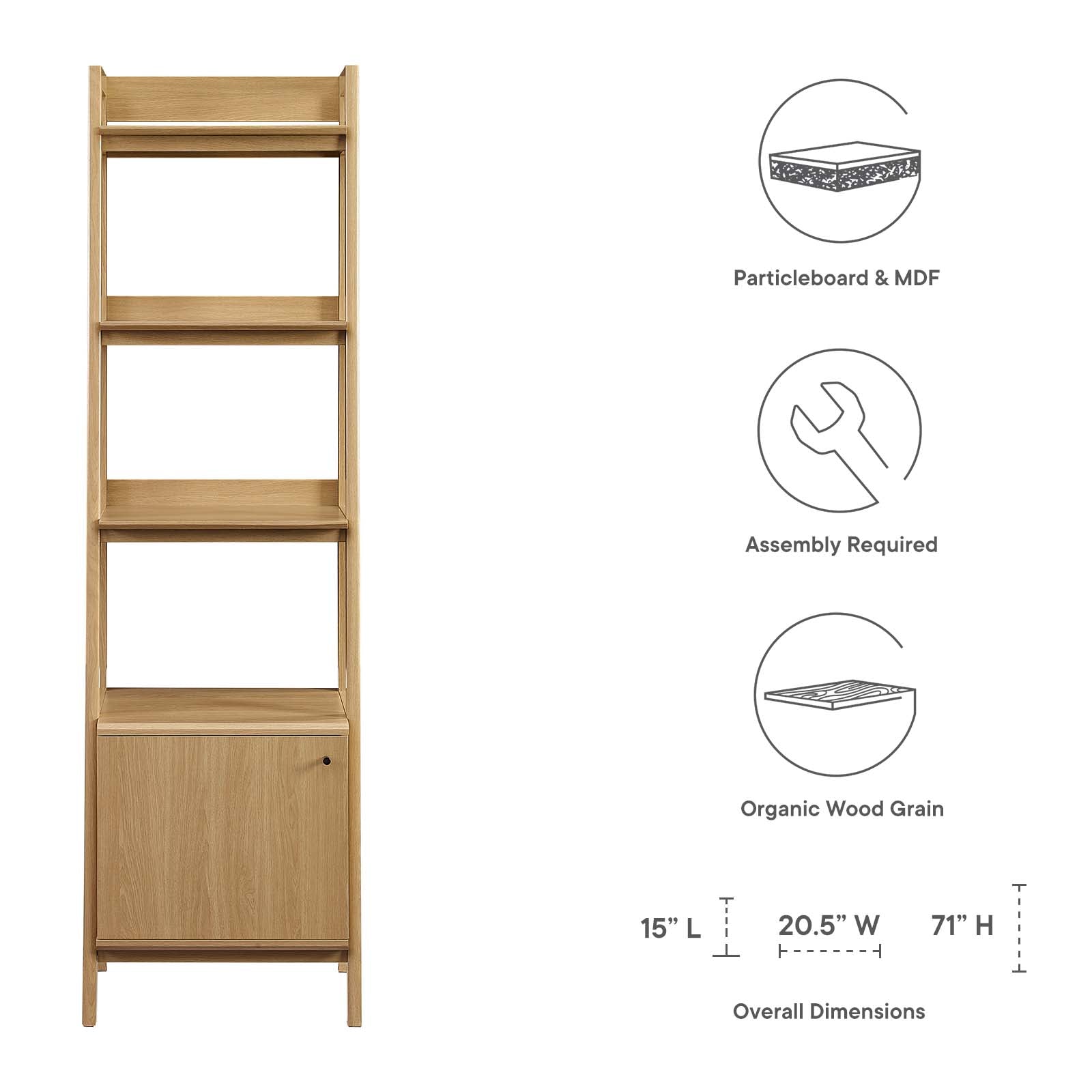 Bixby 21" Bookshelf - East Shore Modern Home Furnishings