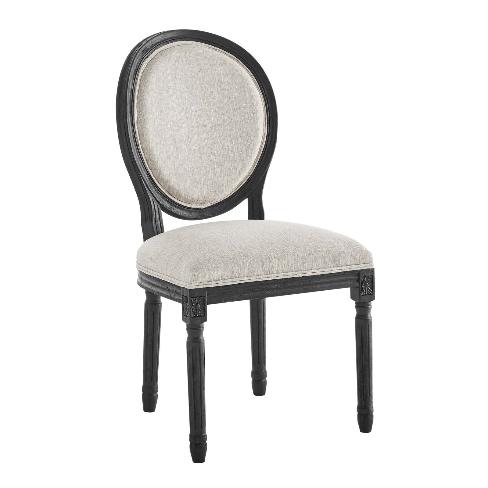 Emanate Vintage French Upholstered Fabric Dining Side Chair - East Shore Modern Home Furnishings