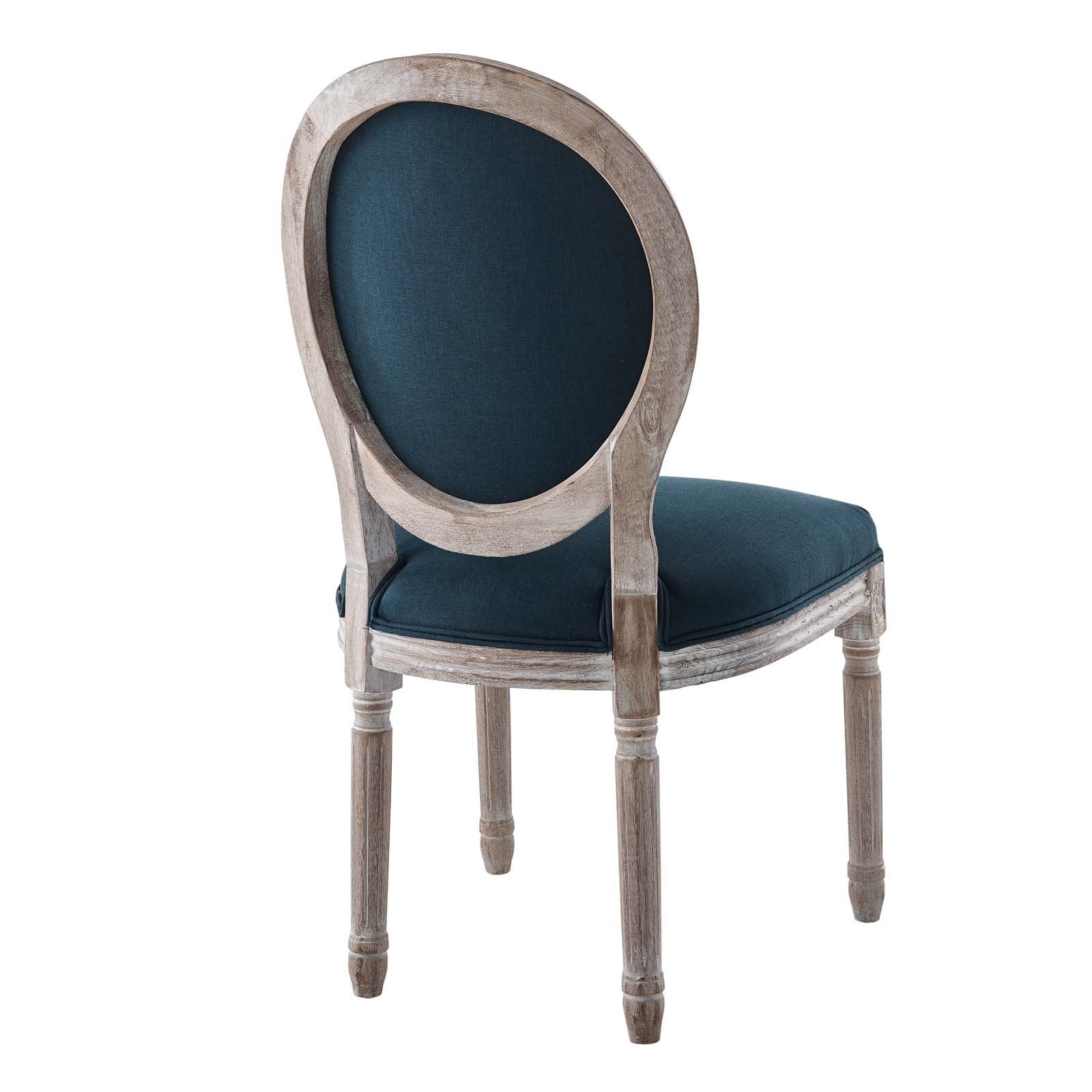 Emanate Vintage French Upholstered Fabric Dining Side Chair - East Shore Modern Home Furnishings