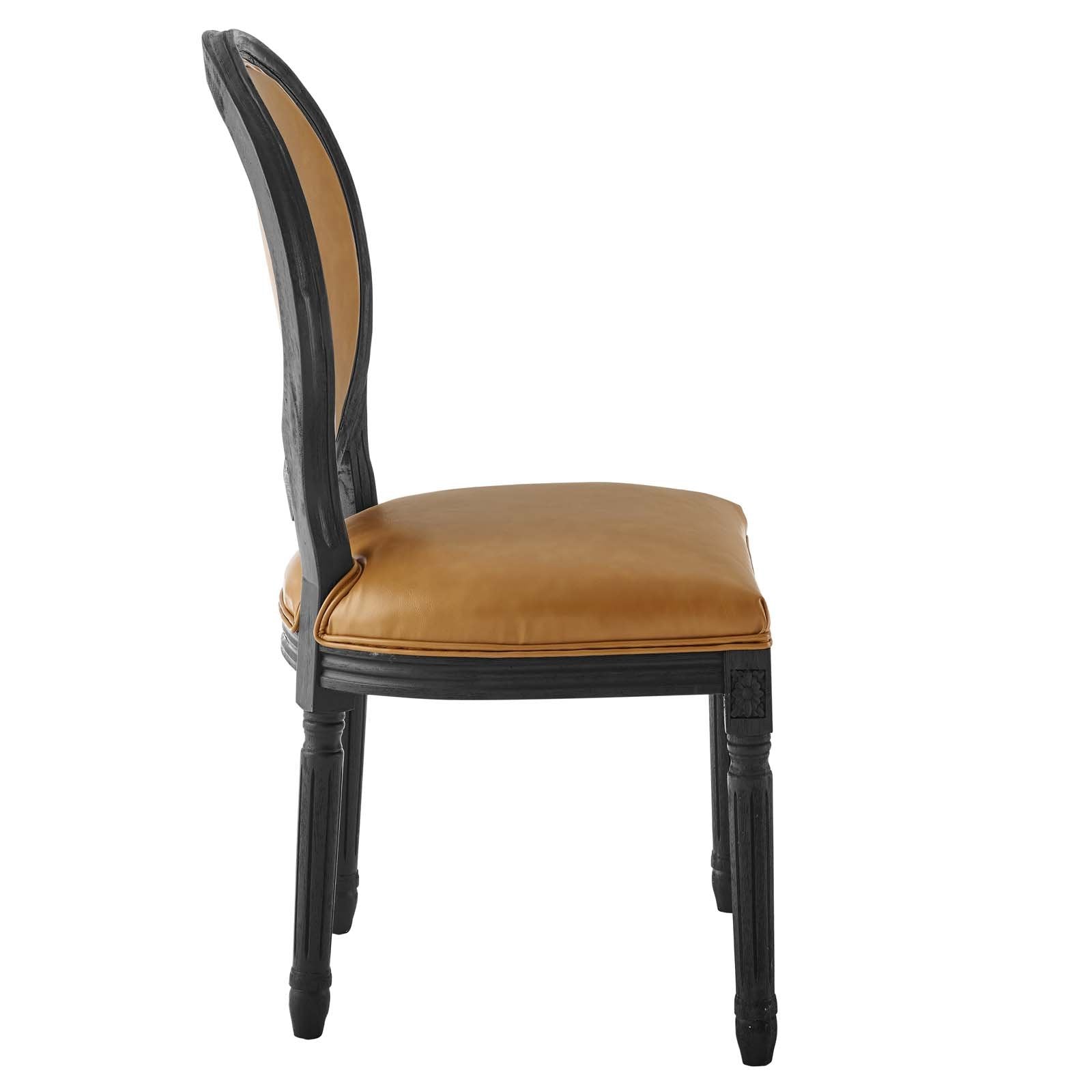 Emanate Vintage French Vegan Leather Dining Side Chair - East Shore Modern Home Furnishings