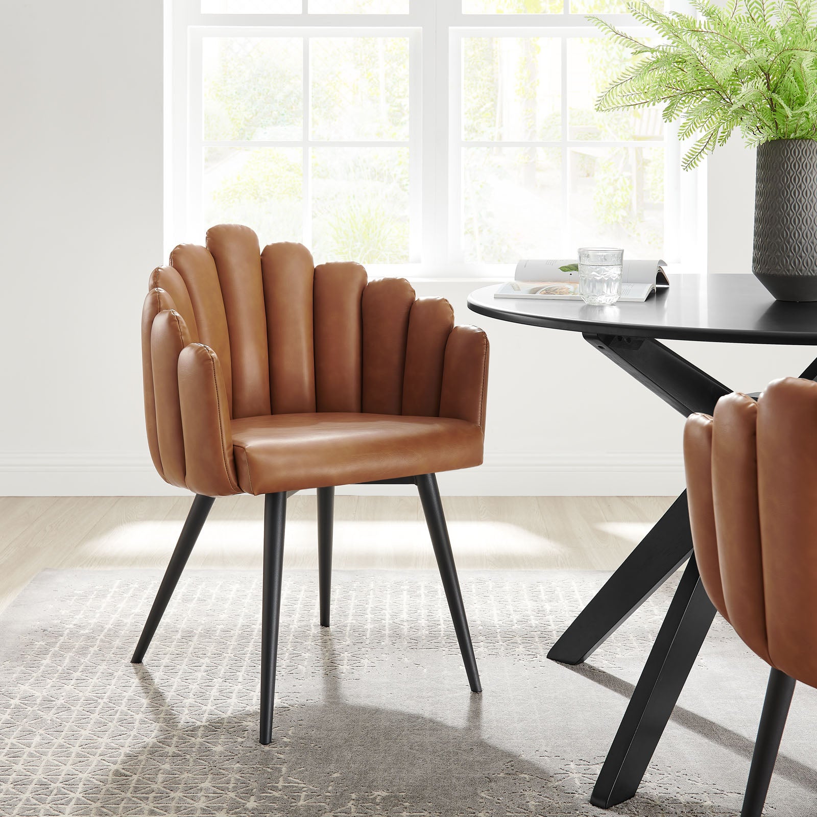 Vanguard Vegan Leather Dining Chair - East Shore Modern Home Furnishings