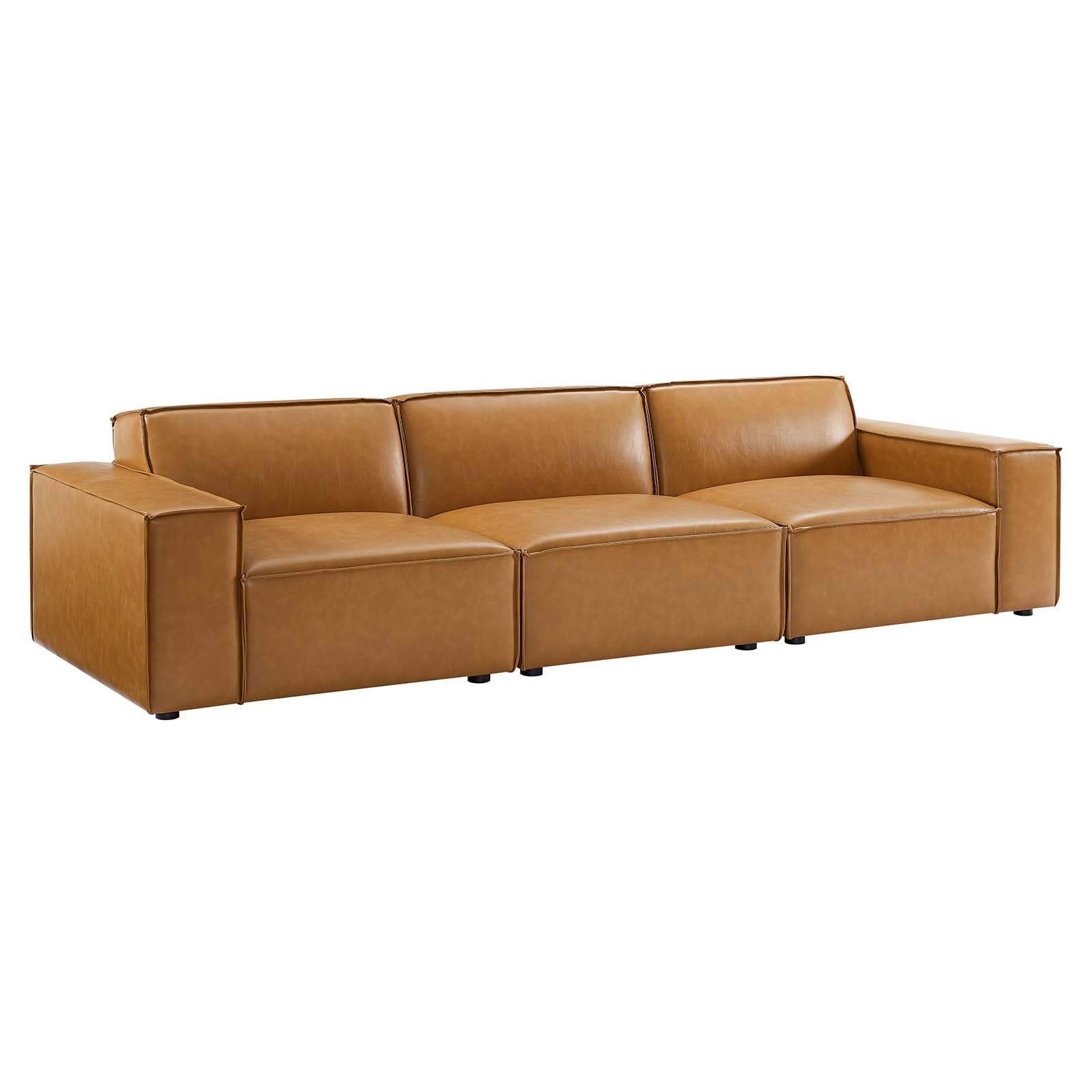 Restore Vegan Leather 3-Piece Sofa