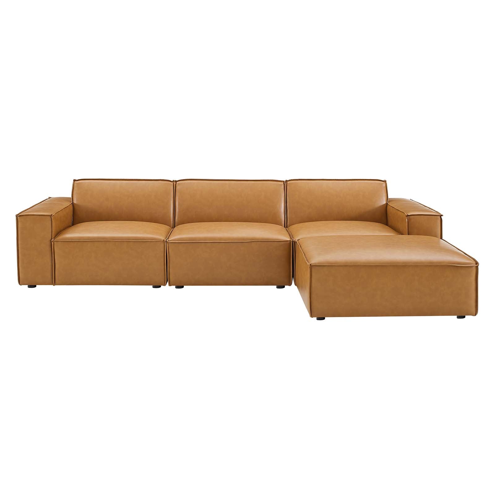 Restore 4-Piece Vegan Leather Sectional Sofa - East Shore Modern Home Furnishings