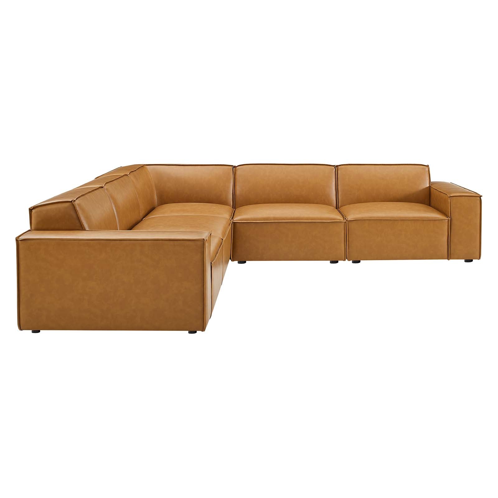 Restore 5-Piece Vegan Leather Sectional Sofa - East Shore Modern Home Furnishings
