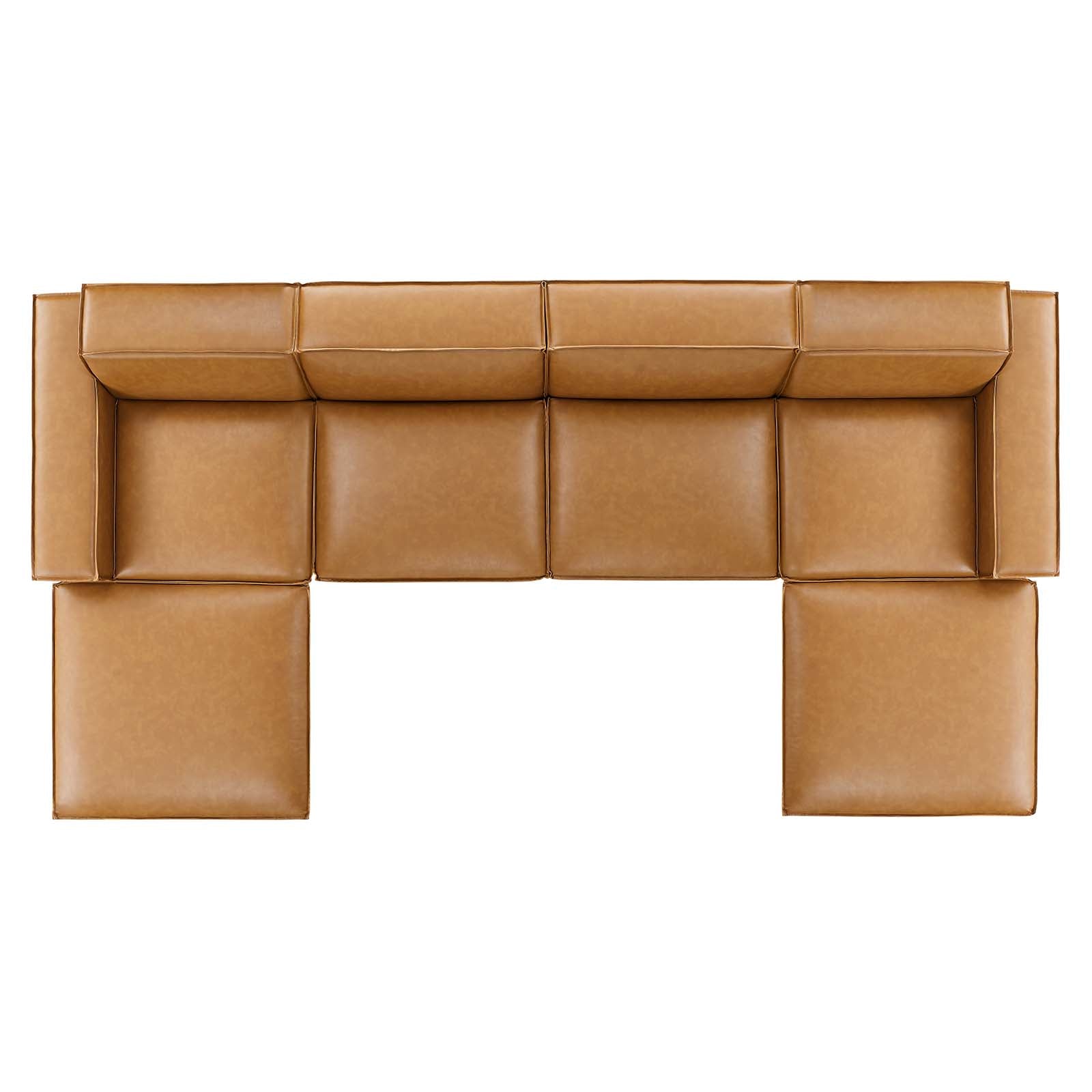 Restore 6-Piece Vegan Leather Sectional Sofa - East Shore Modern Home Furnishings