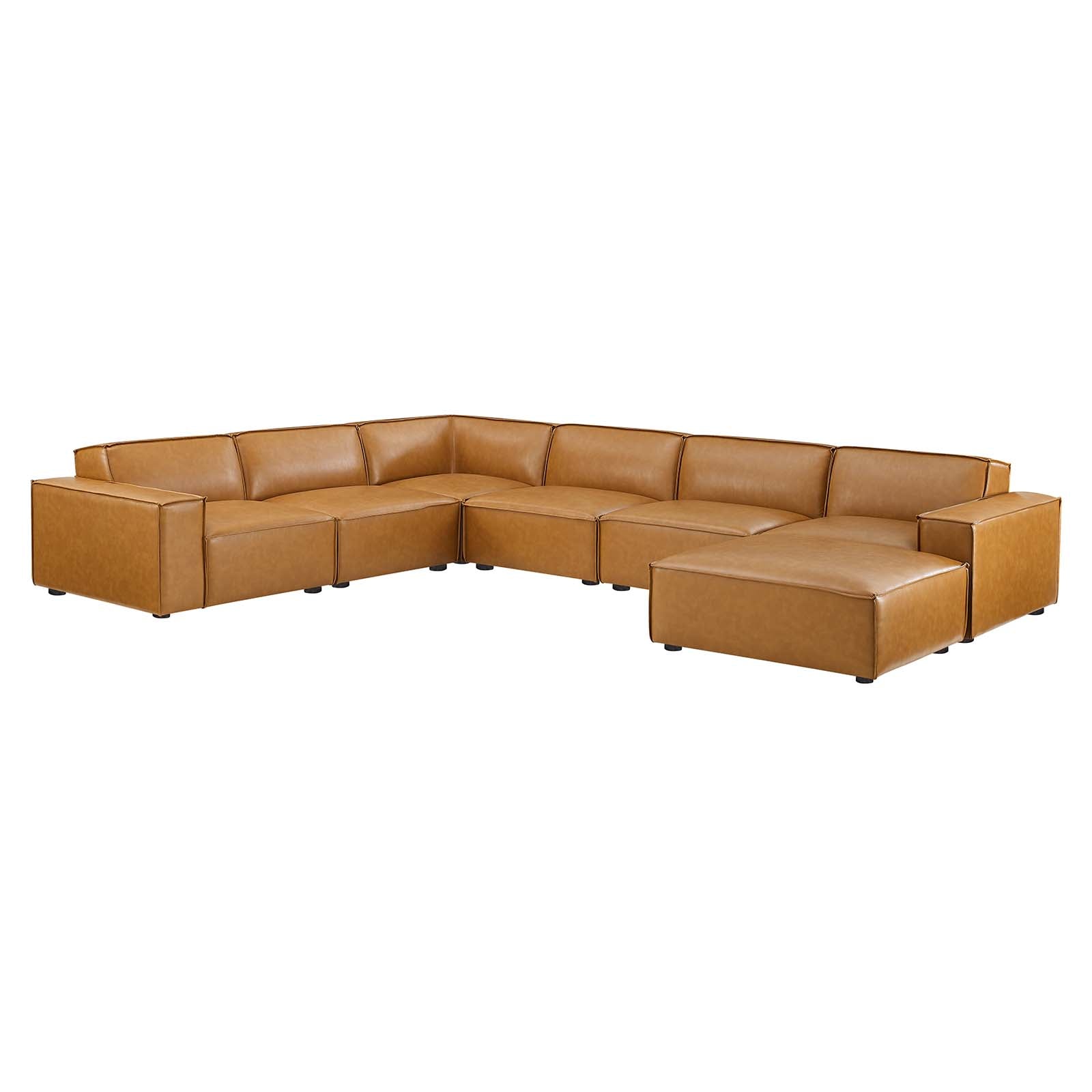 Restore 7-Piece Vegan Leather Sectional Sofa - East Shore Modern Home Furnishings