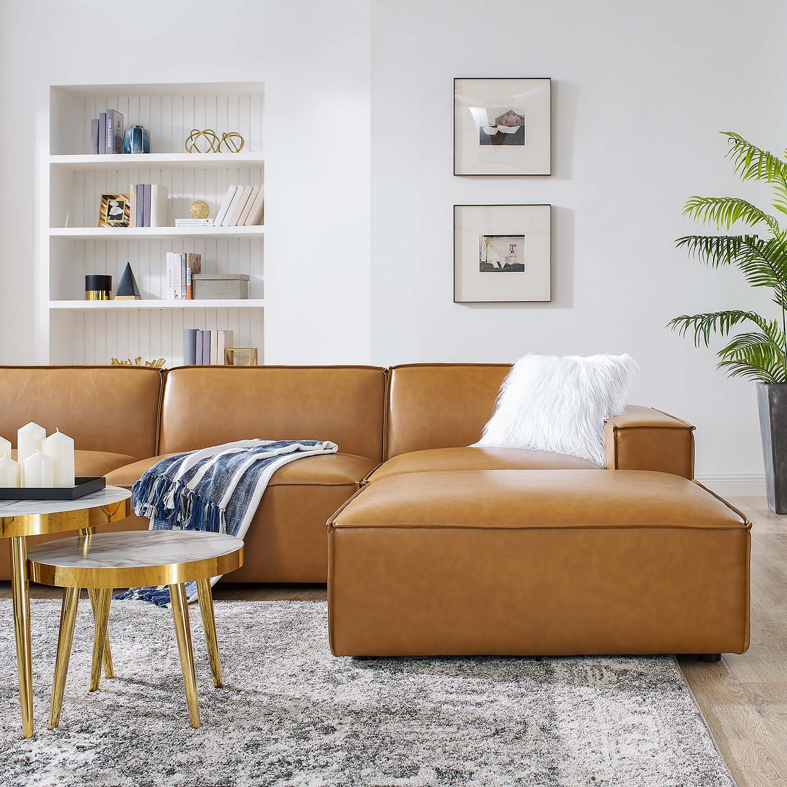 Restore 7-Piece Vegan Leather Sectional Sofa - East Shore Modern Home Furnishings