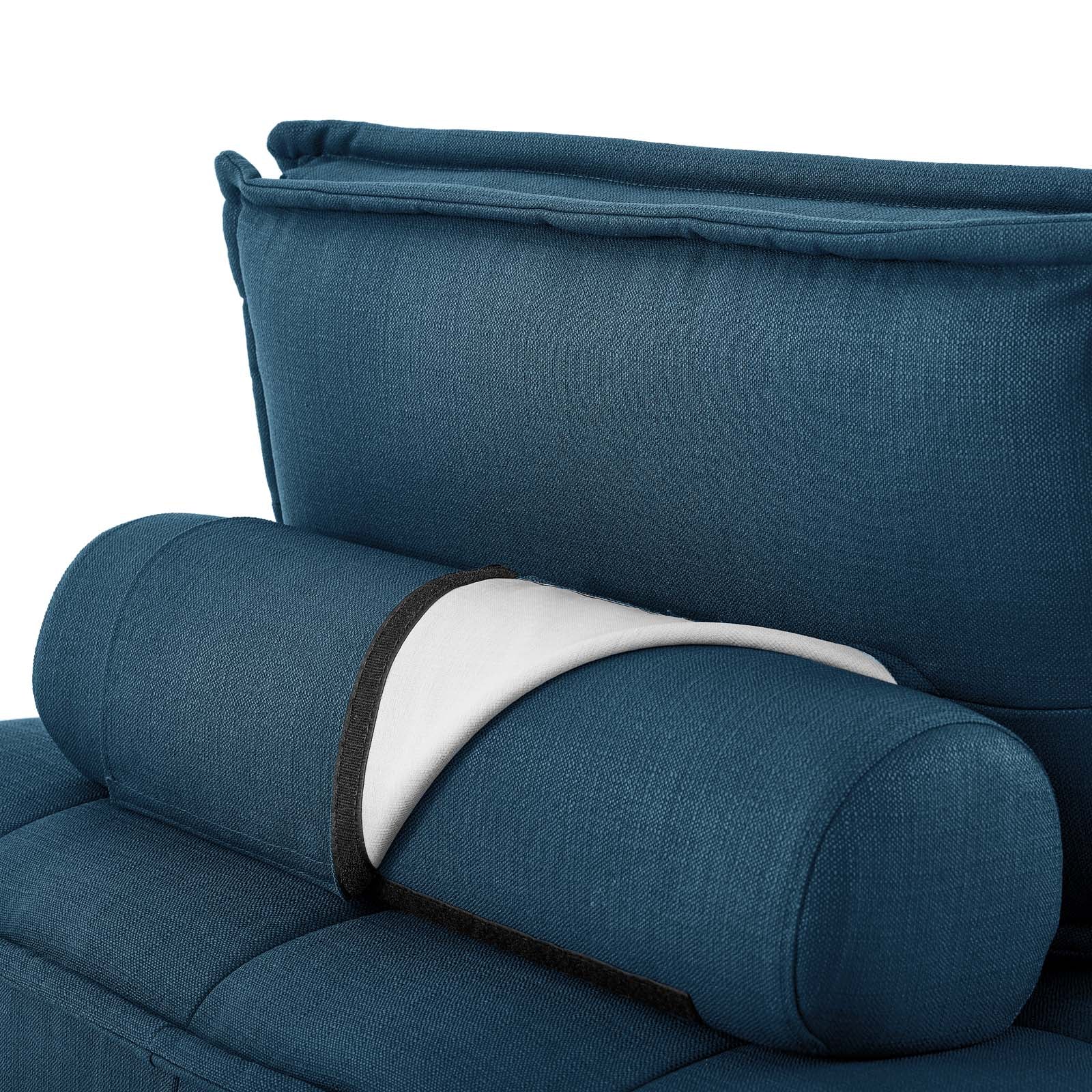 Saunter Tufted Fabric Armless Chair