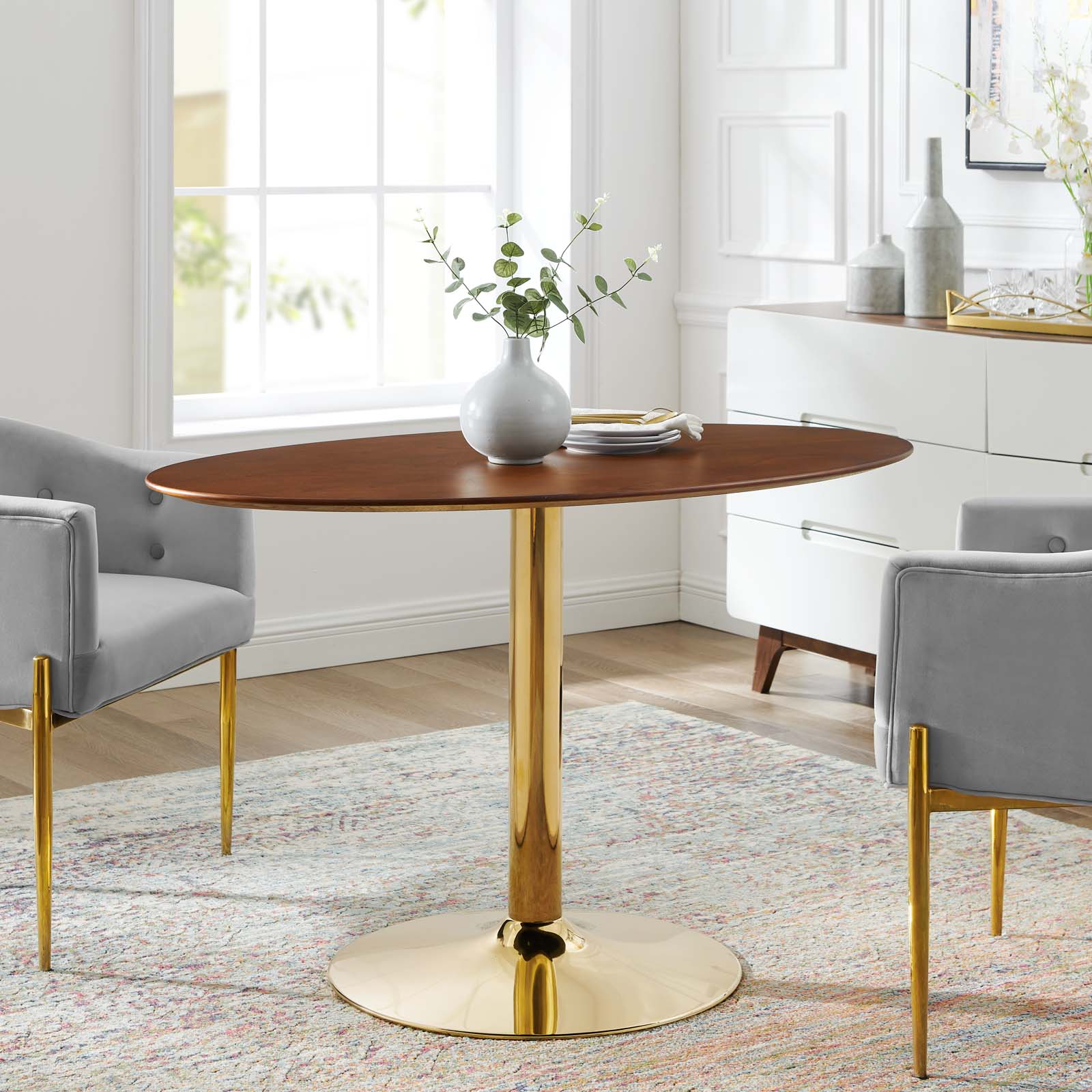 Verne 48" Oval Dining Table - East Shore Modern Home Furnishings