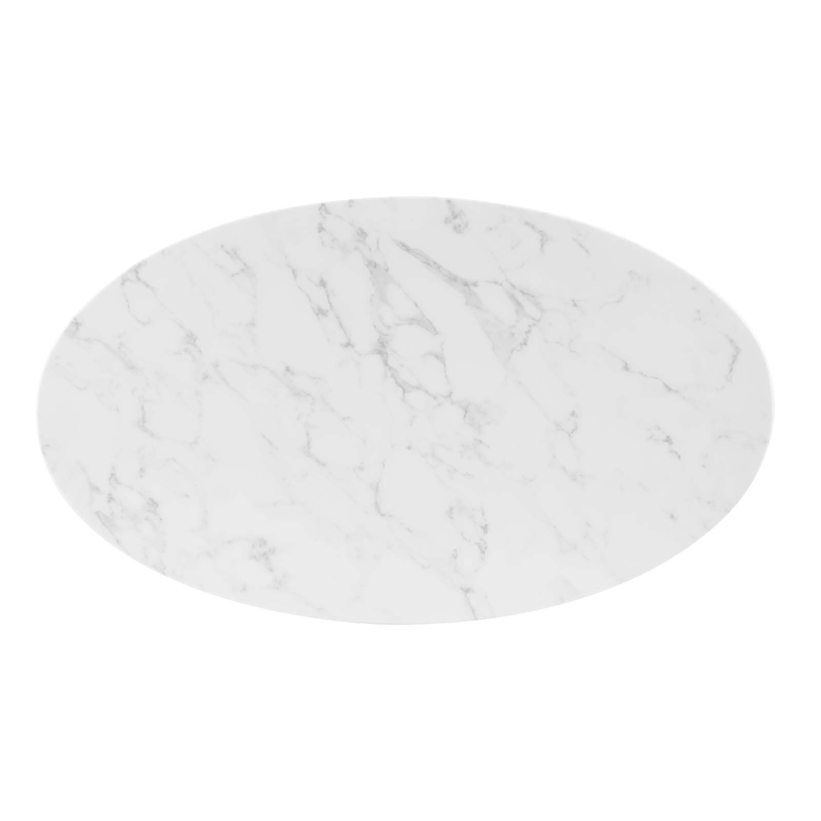Verne 48" Oval Artificial Marble Dining Table - East Shore Modern Home Furnishings
