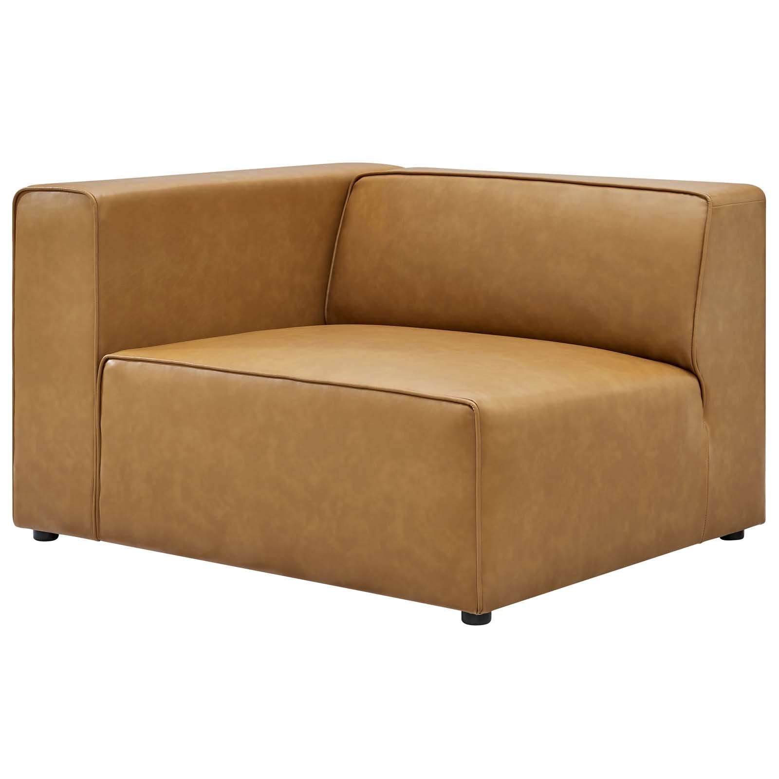 Mingle Vegan Leather Sofa and Ottoman Set - East Shore Modern Home Furnishings