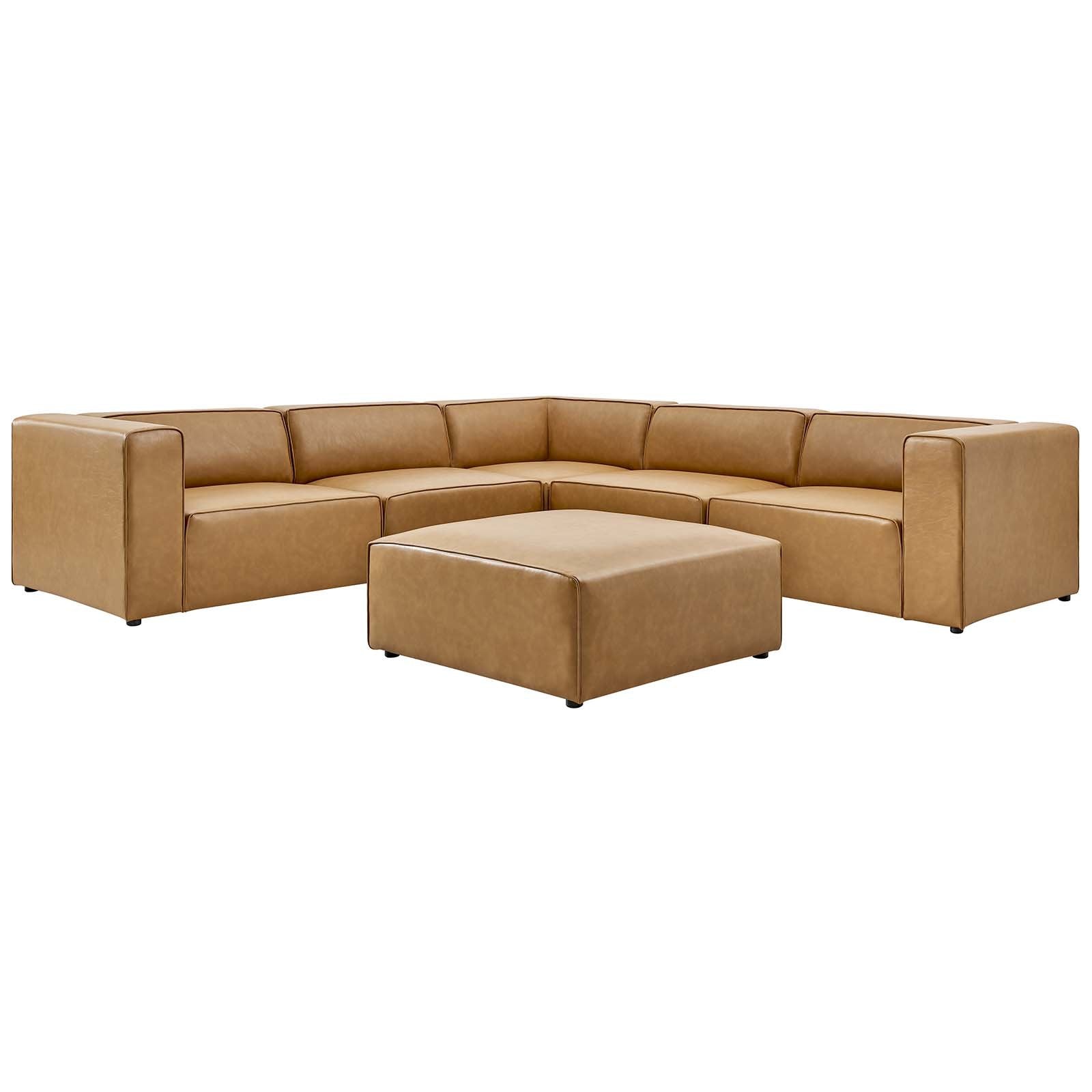 Mingle Vegan Leather 7-Piece Furniture Set - East Shore Modern Home Furnishings