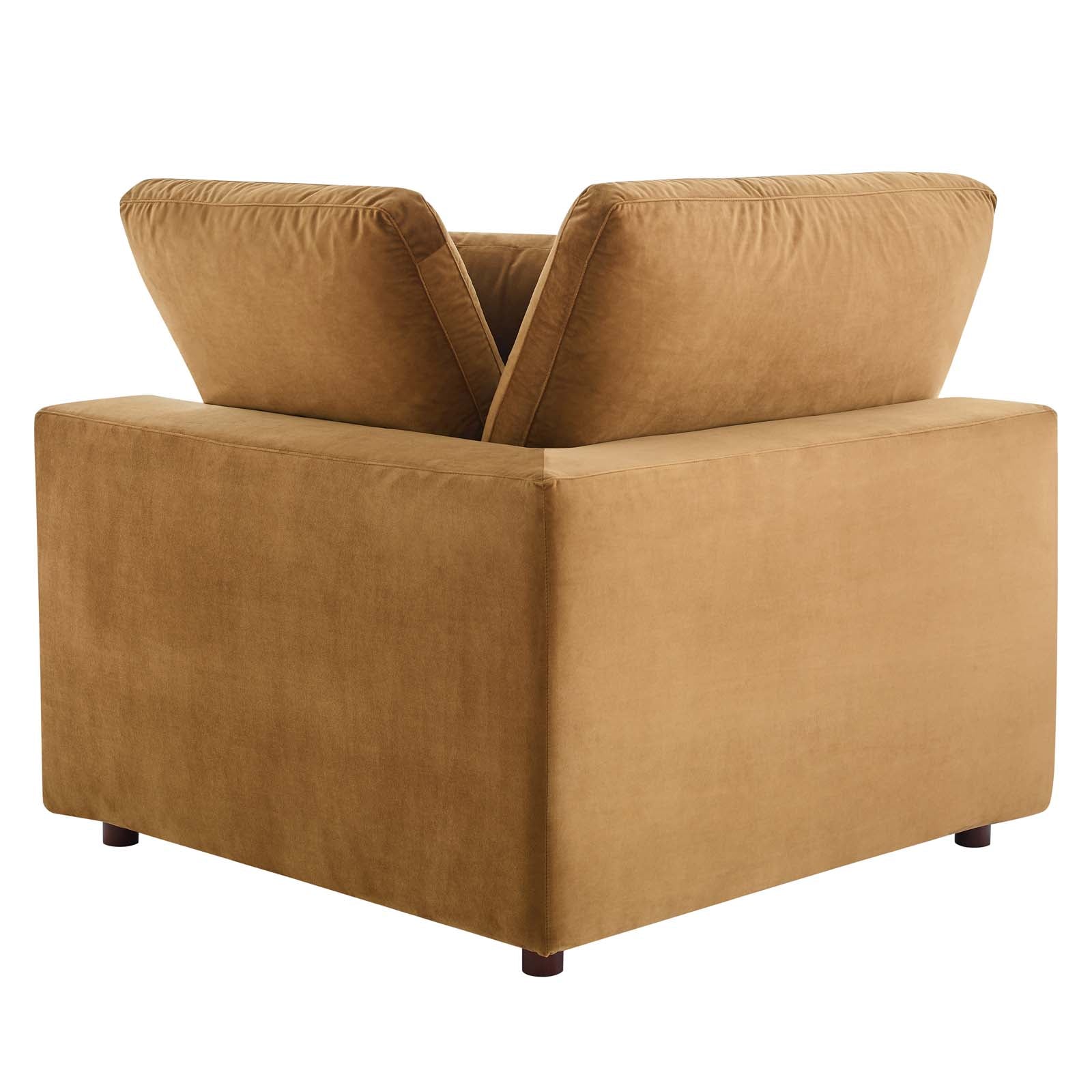 Commix Down Filled Overstuffed Performance Velvet Loveseat - East Shore Modern Home Furnishings