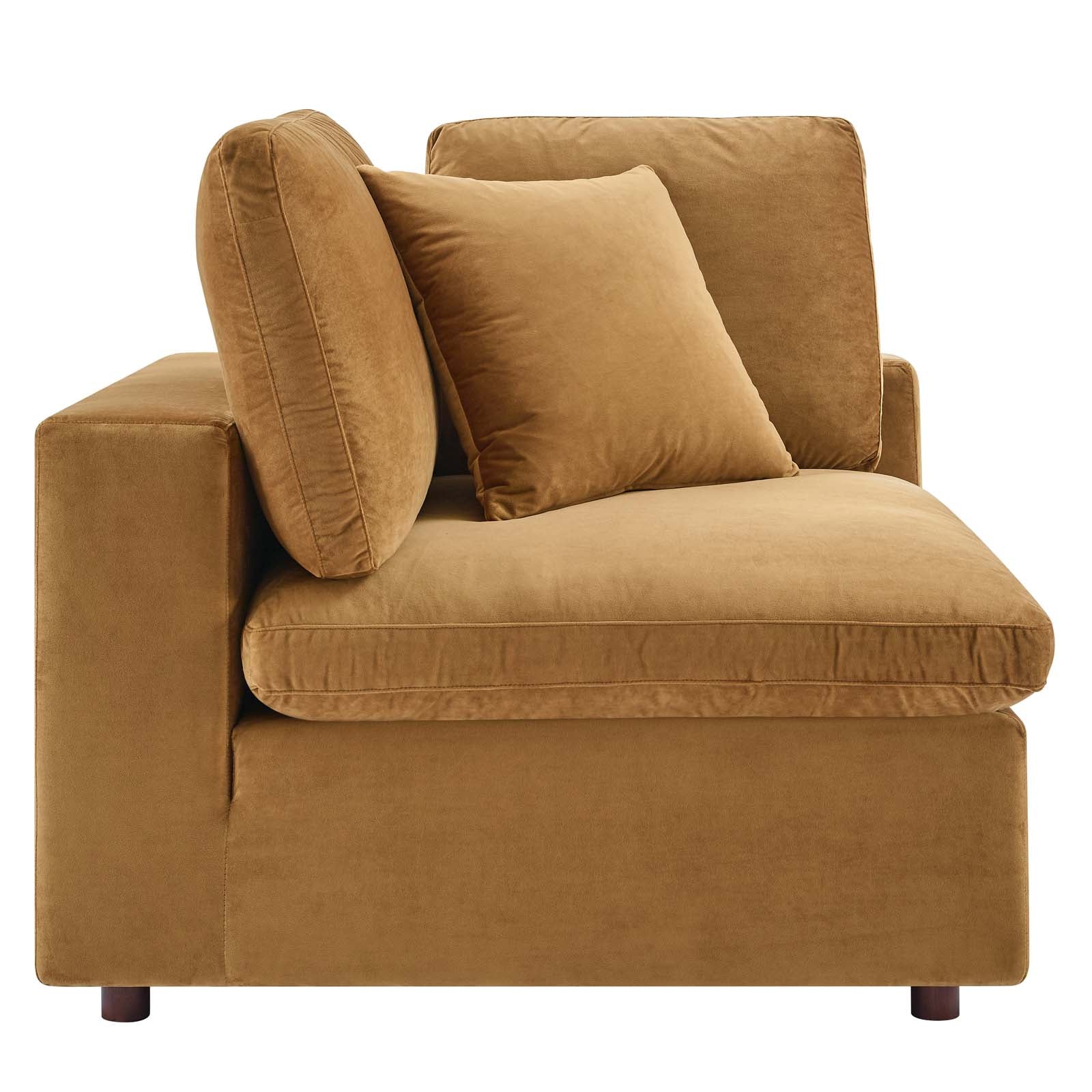 Commix Down Filled Overstuffed Performance Velvet Loveseat - East Shore Modern Home Furnishings