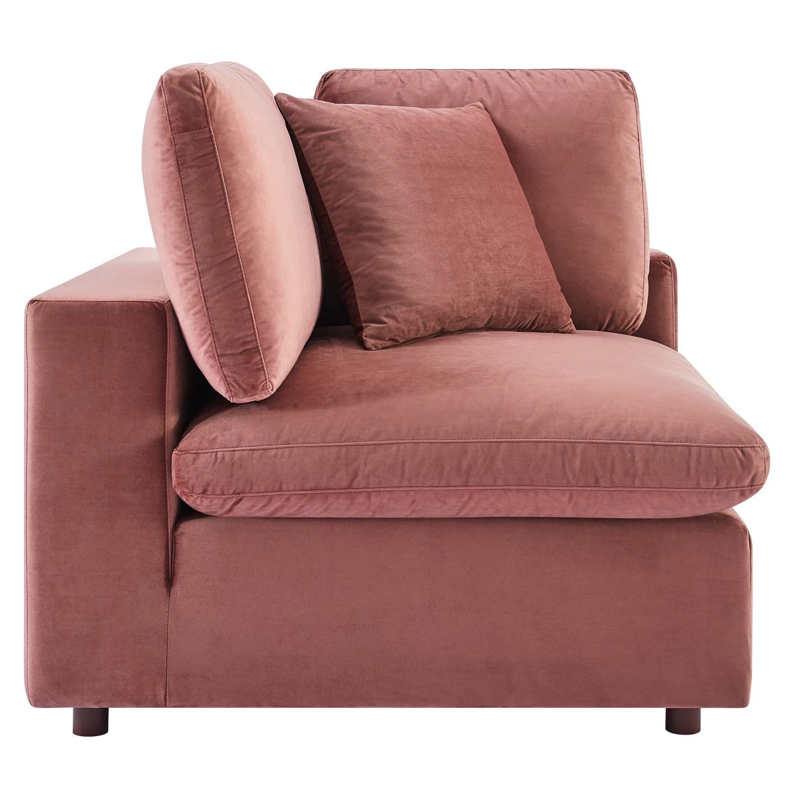 Commix Down Filled Overstuffed Performance Velvet Loveseat - East Shore Modern Home Furnishings