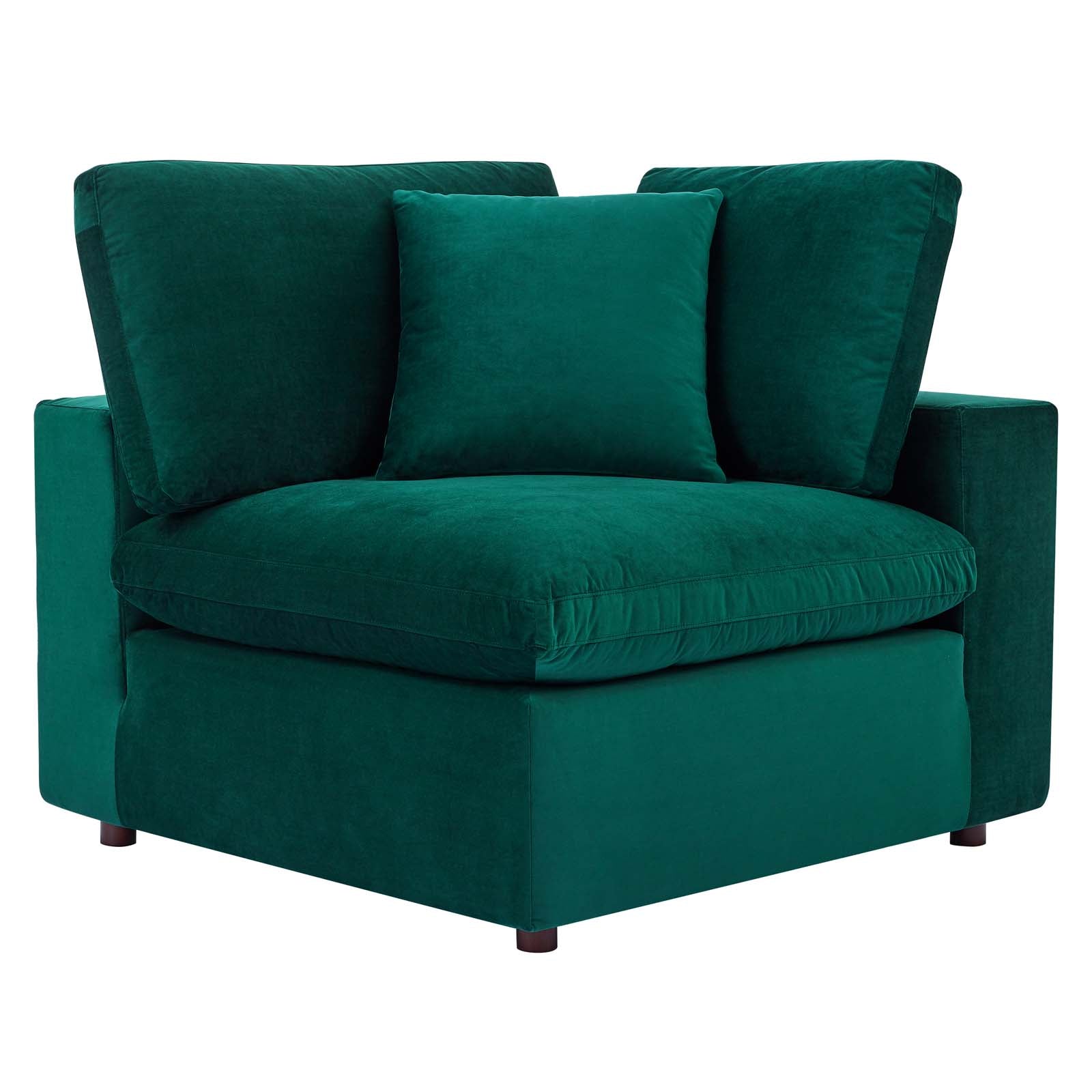 Commix Down Filled Overstuffed Performance Velvet Loveseat - East Shore Modern Home Furnishings