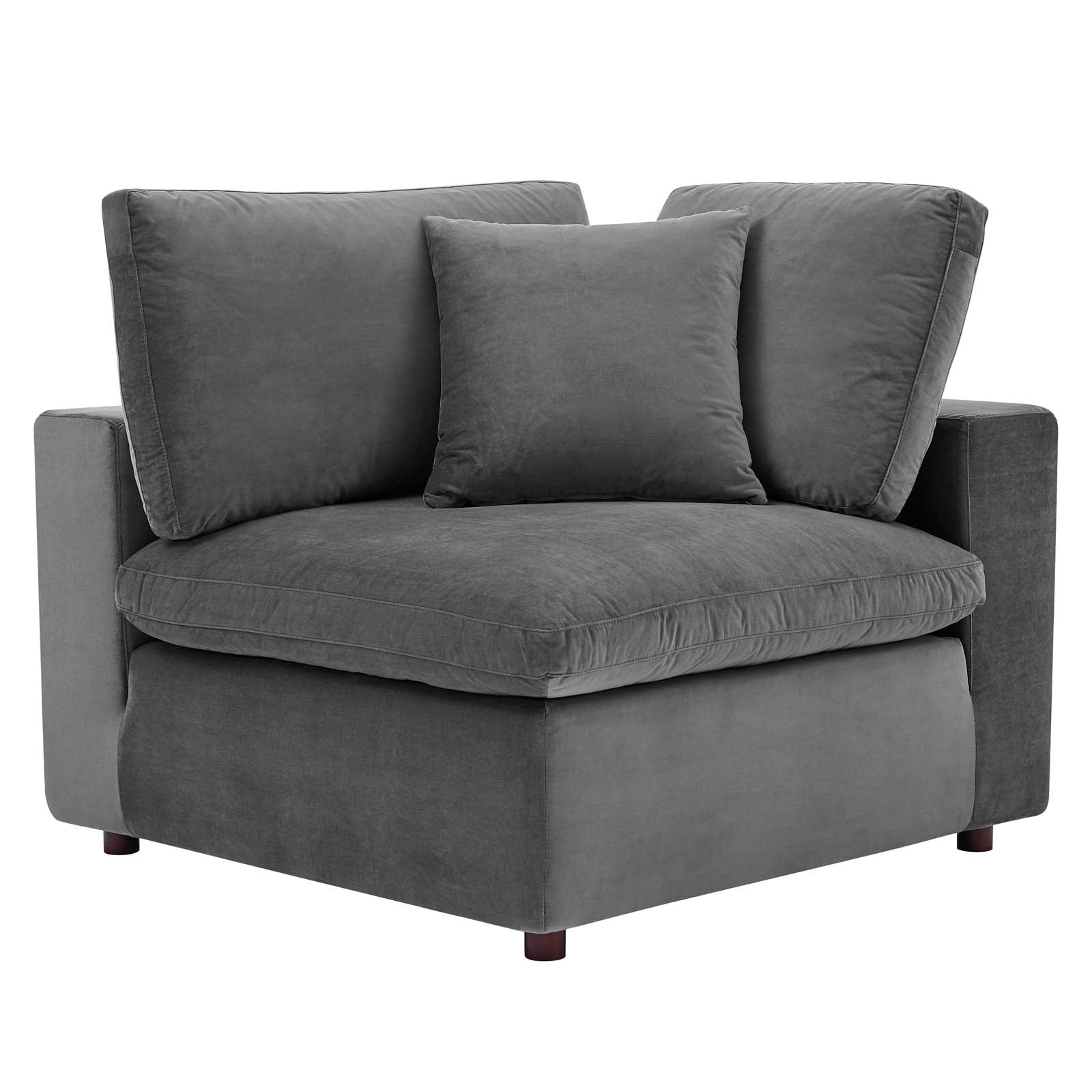 Commix Down Filled Overstuffed Performance Velvet Loveseat - East Shore Modern Home Furnishings