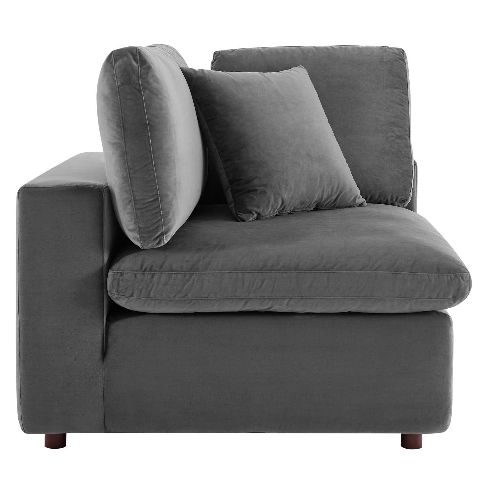 Commix Down Filled Overstuffed Performance Velvet Loveseat - East Shore Modern Home Furnishings