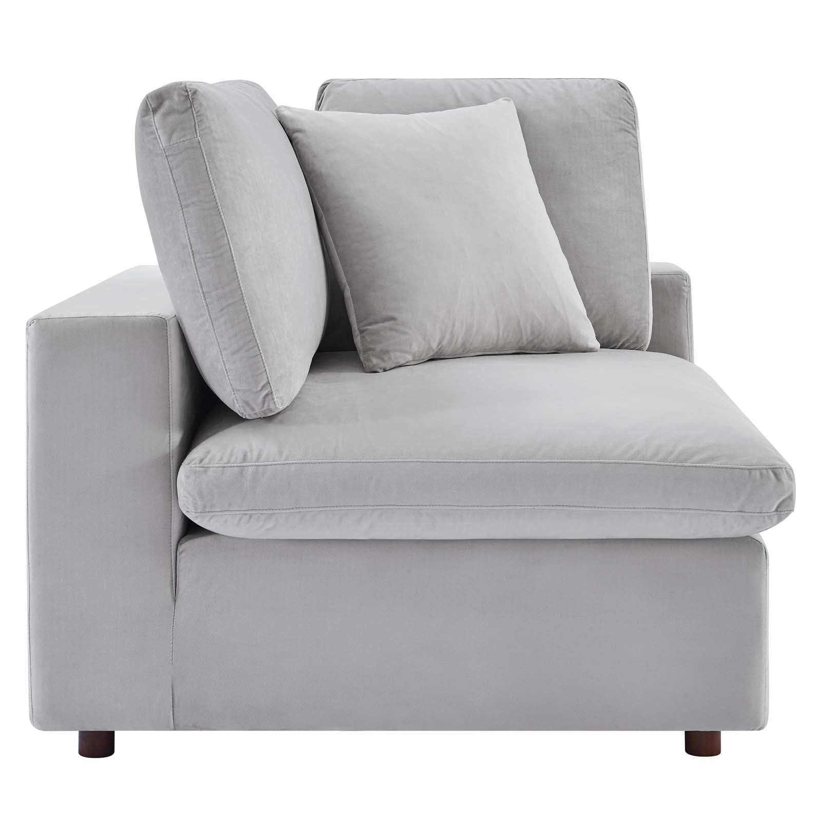 Commix Down Filled Overstuffed Performance Velvet Loveseat - East Shore Modern Home Furnishings