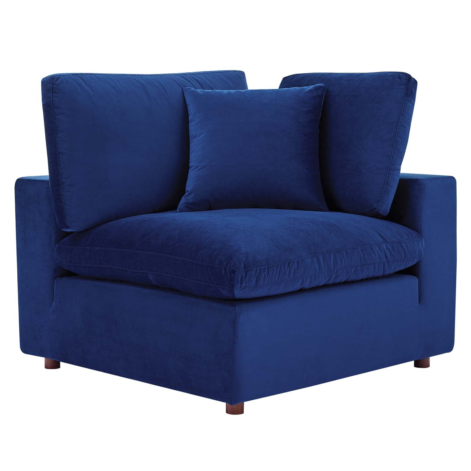 Commix Down Filled Overstuffed Performance Velvet Loveseat - East Shore Modern Home Furnishings