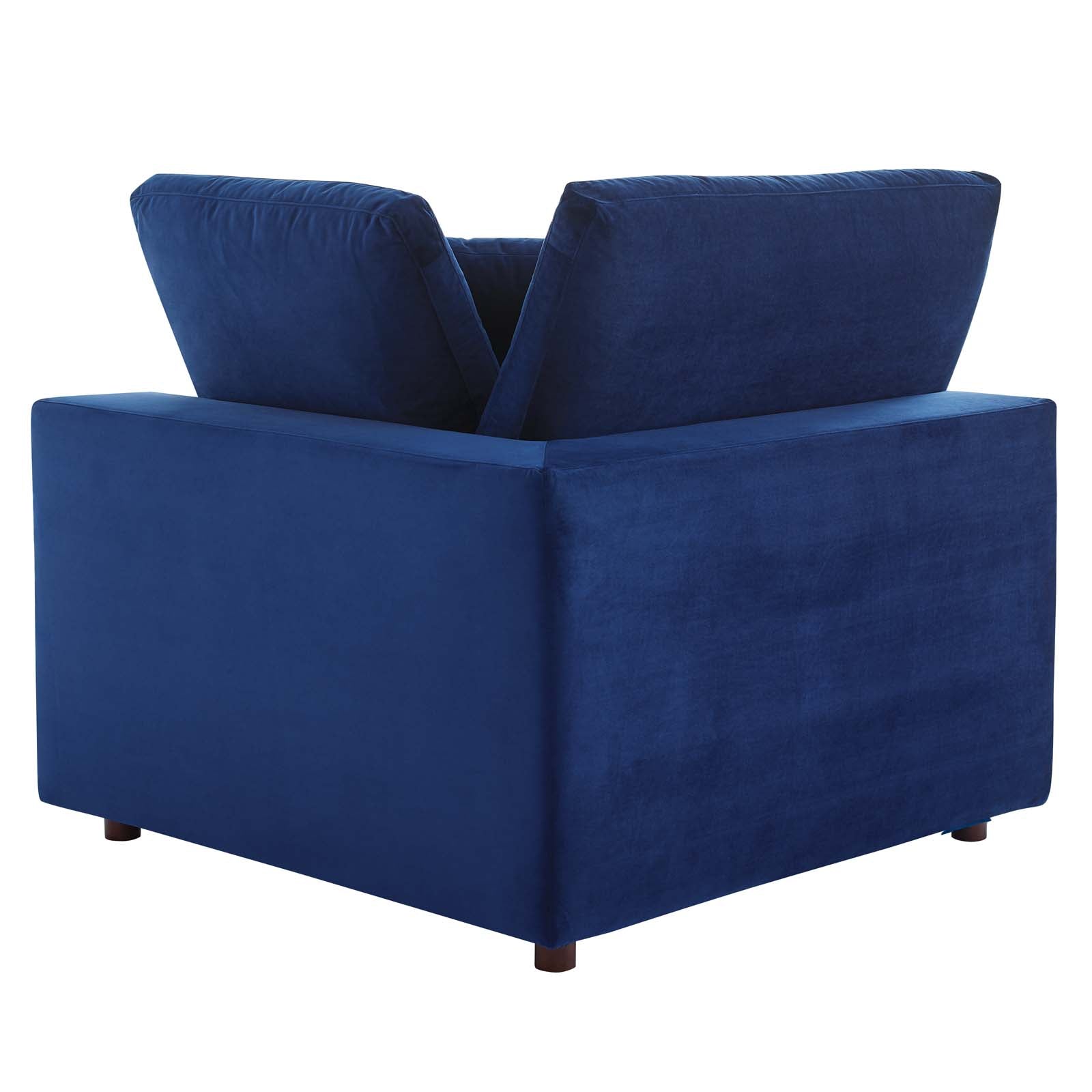 Commix Down Filled Overstuffed Performance Velvet Loveseat - East Shore Modern Home Furnishings