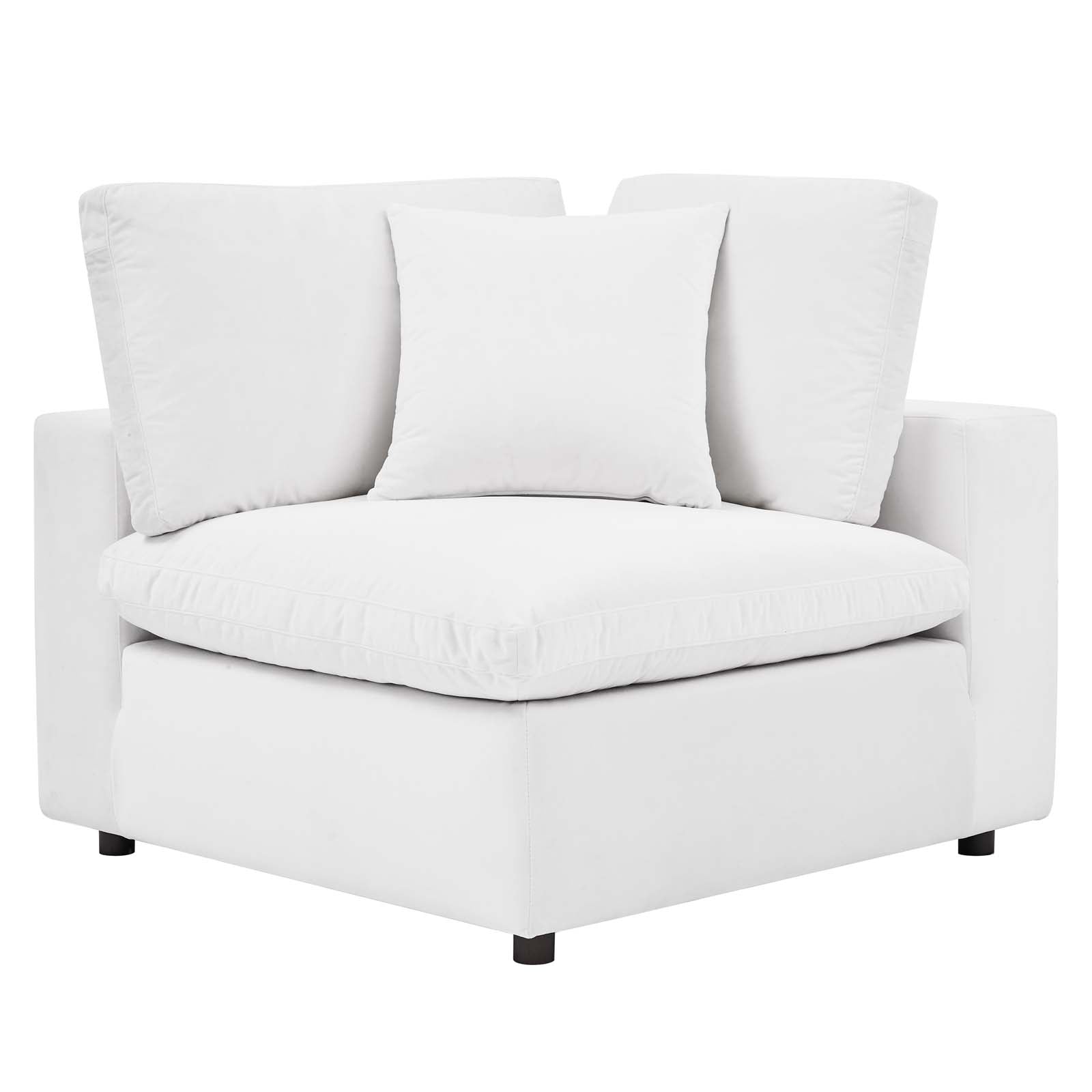 Commix Down Filled Overstuffed Performance Velvet Loveseat - East Shore Modern Home Furnishings