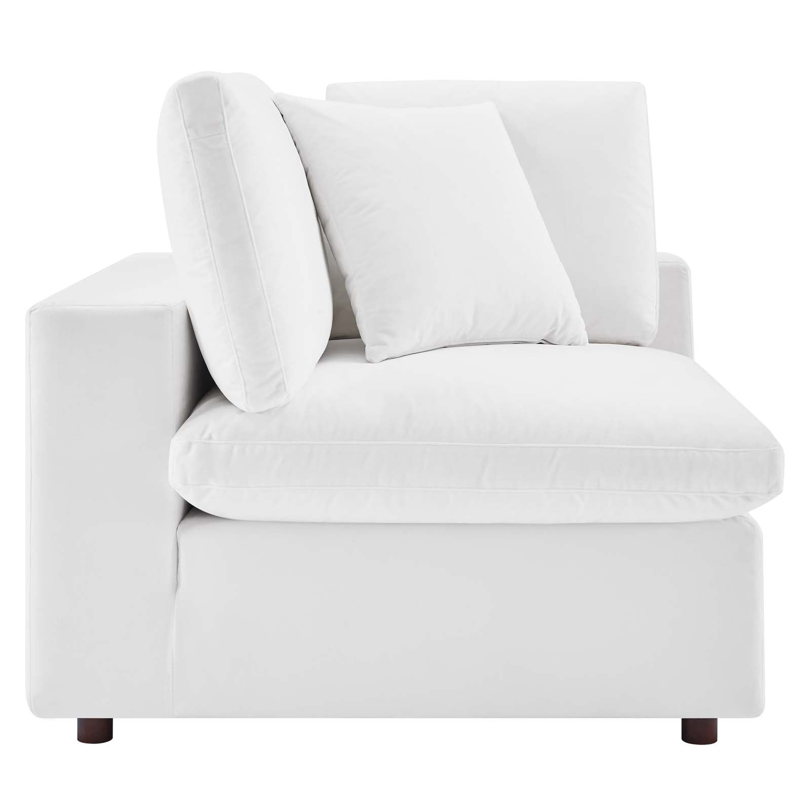 Commix Down Filled Overstuffed Performance Velvet Loveseat - East Shore Modern Home Furnishings