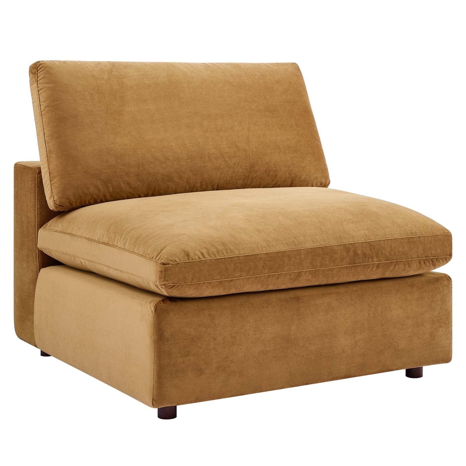 Commix Down Filled Overstuffed Performance Velvet 3-Seater Sofa - East Shore Modern Home Furnishings