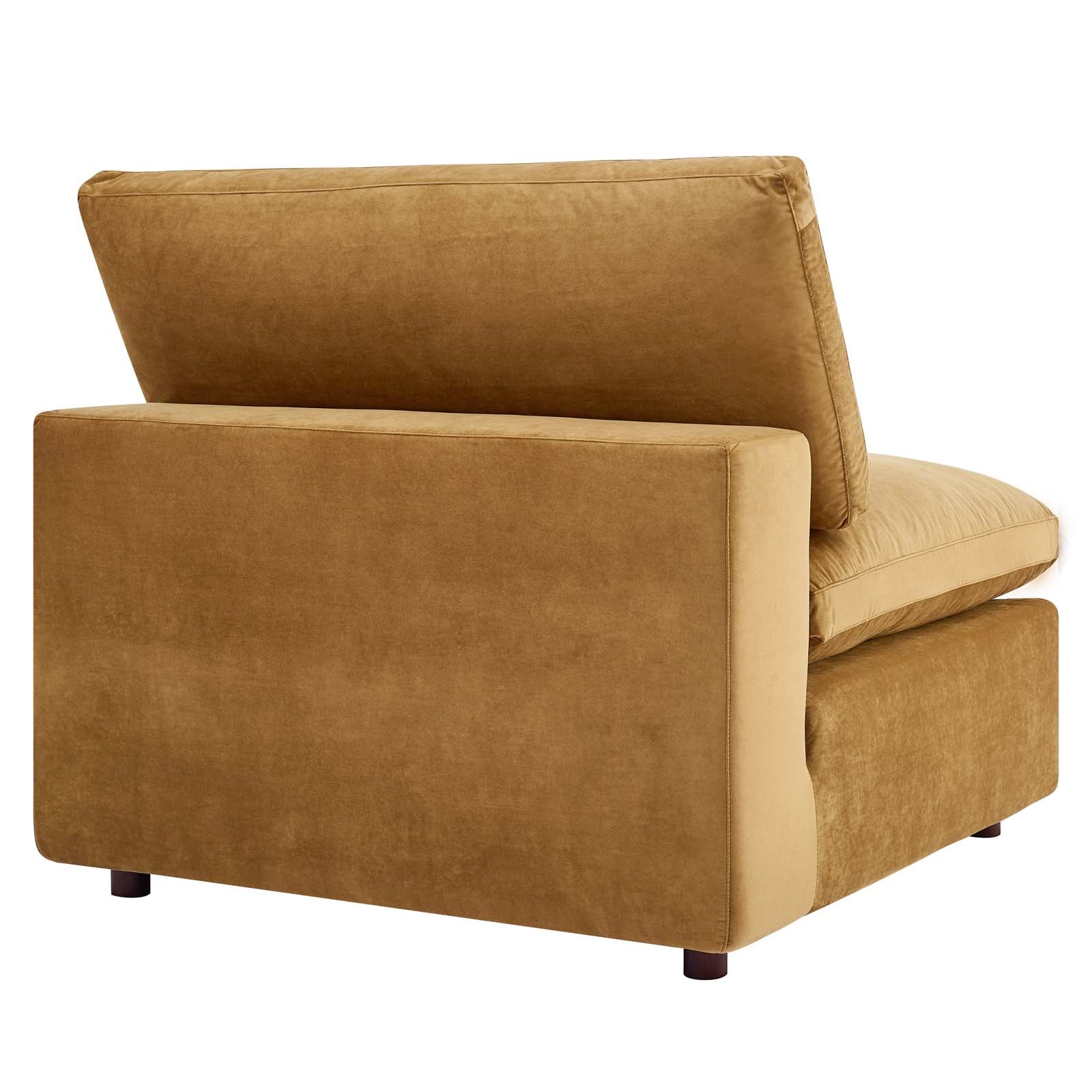 Commix Down Filled Overstuffed Performance Velvet 3-Seater Sofa - East Shore Modern Home Furnishings