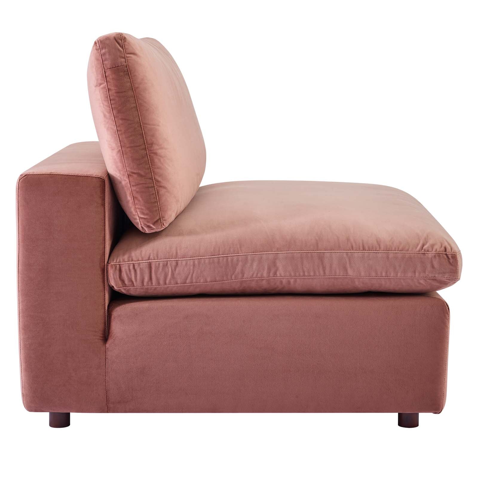 Commix Down Filled Overstuffed Performance Velvet 3-Seater Sofa