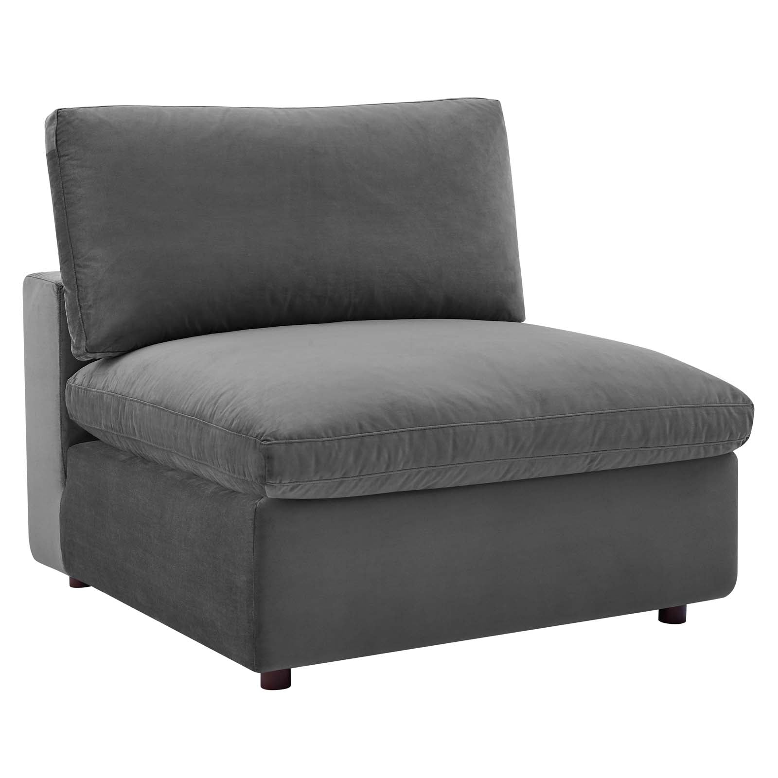 Commix Down Filled Overstuffed Performance Velvet 3-Seater Sofa - East Shore Modern Home Furnishings