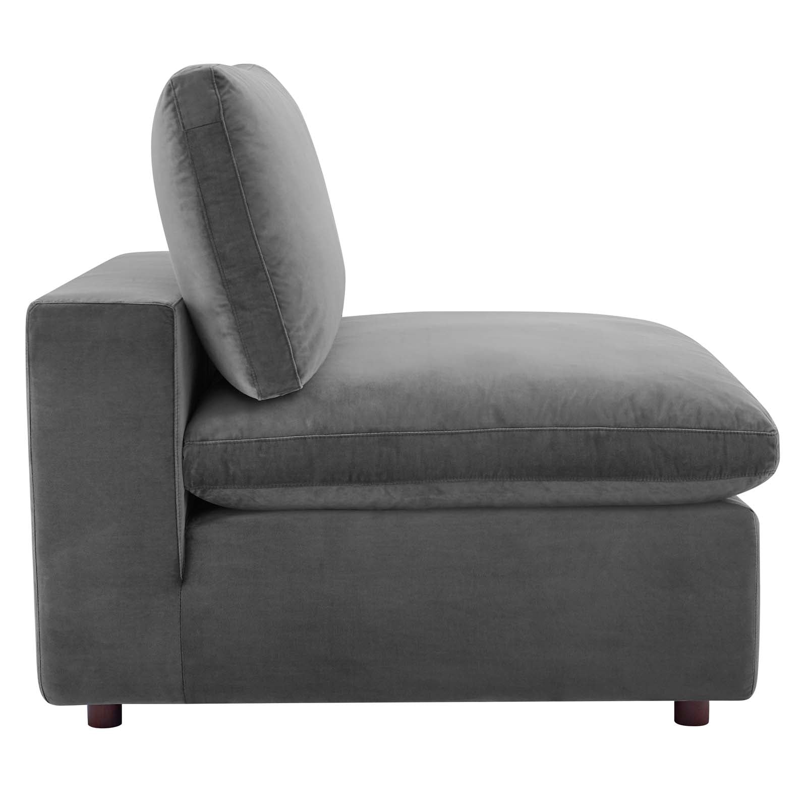 Commix Down Filled Overstuffed Performance Velvet 3-Seater Sofa - East Shore Modern Home Furnishings