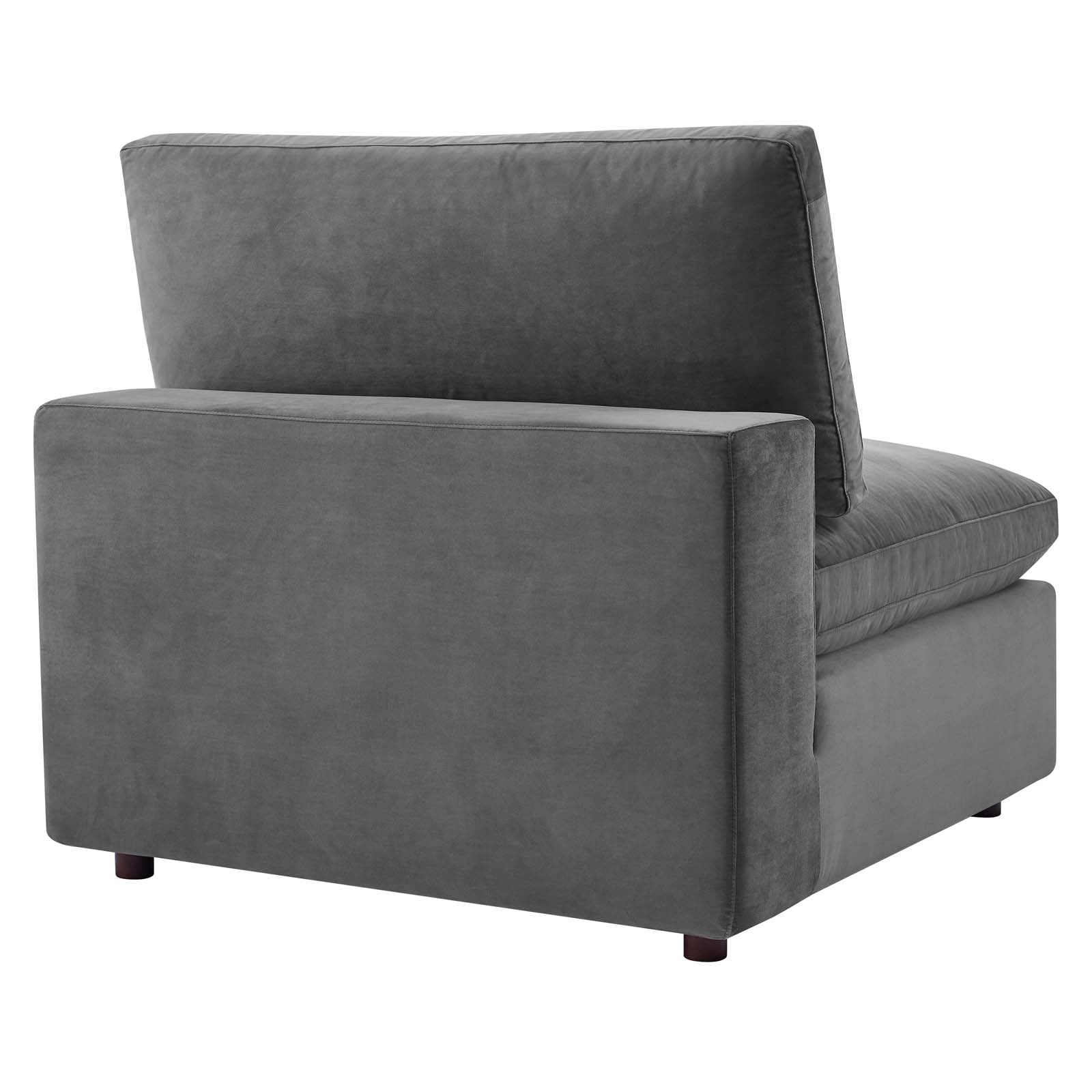 Commix Down Filled Overstuffed Performance Velvet 3-Seater Sofa - East Shore Modern Home Furnishings