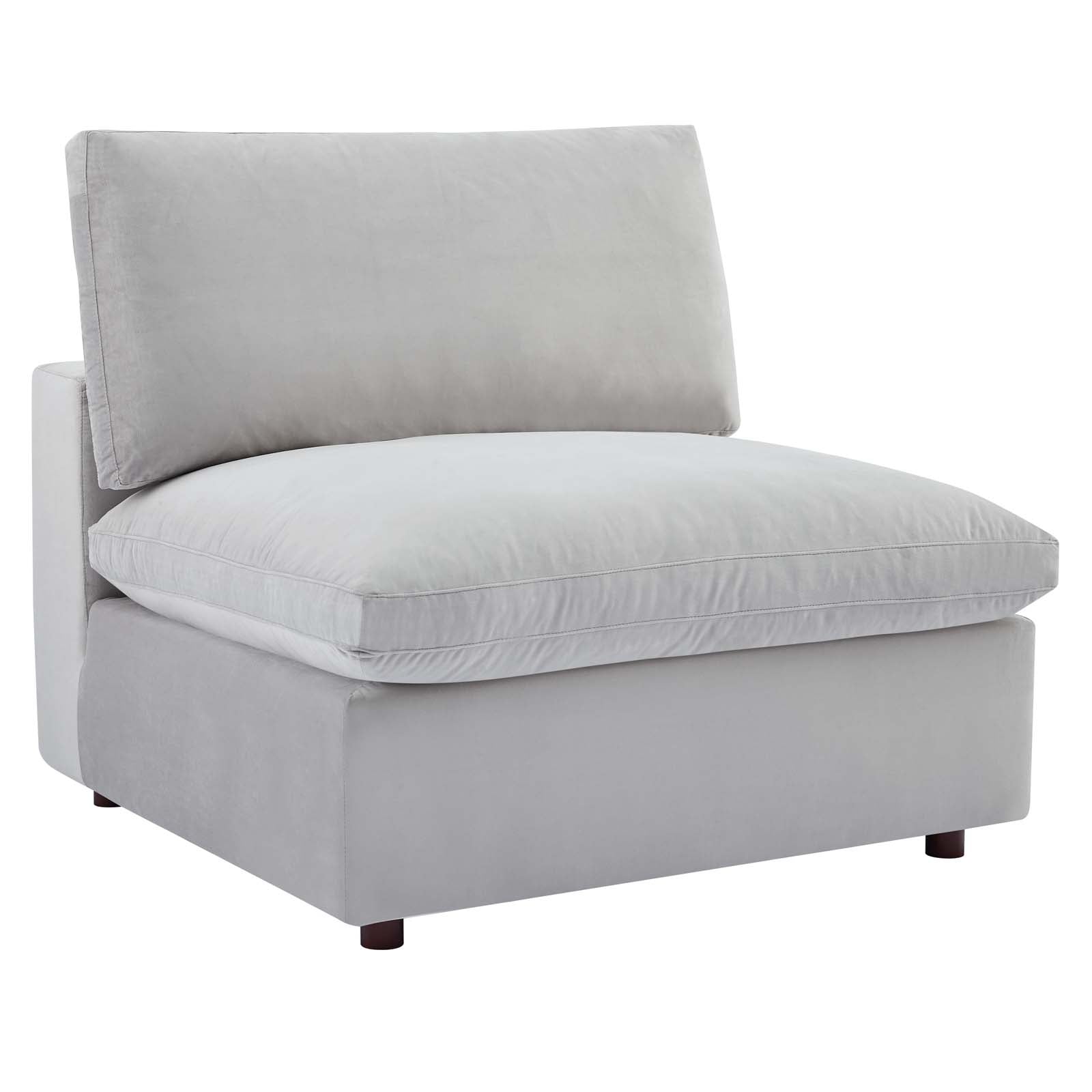 Commix Down Filled Overstuffed Performance Velvet 3-Seater Sofa - East Shore Modern Home Furnishings