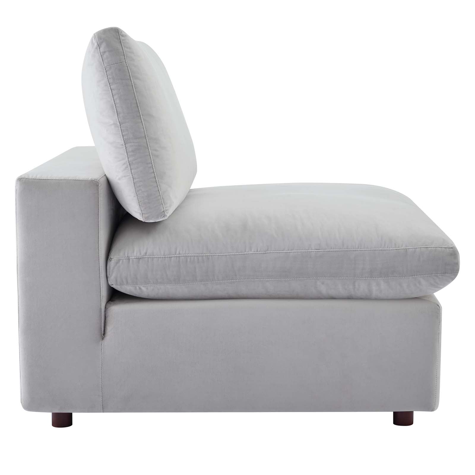 Commix Down Filled Overstuffed Performance Velvet 3-Seater Sofa - East Shore Modern Home Furnishings