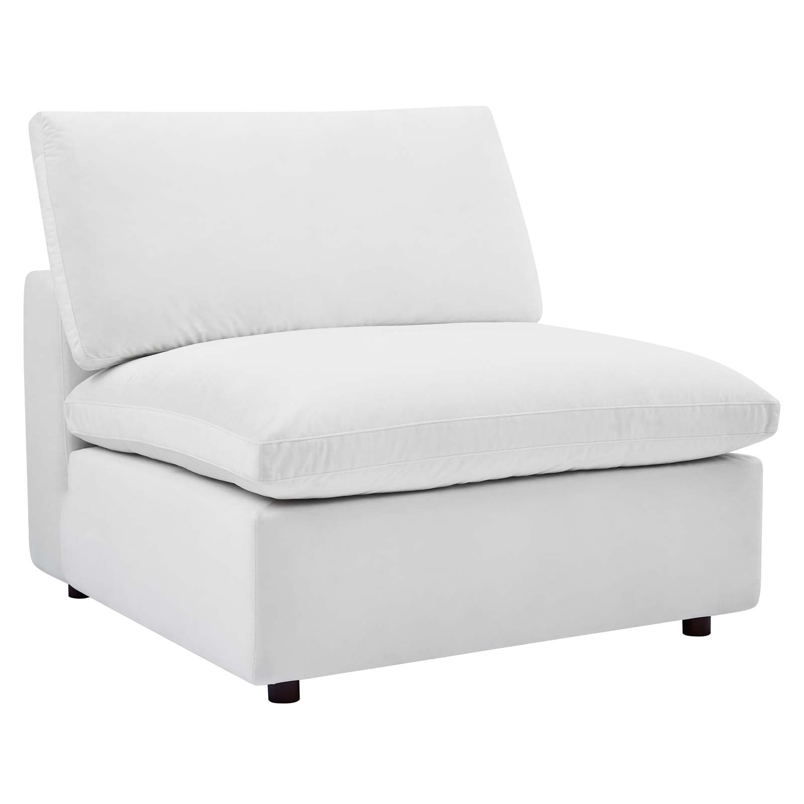 Commix Down Filled Overstuffed Performance Velvet 3-Seater Sofa - East Shore Modern Home Furnishings