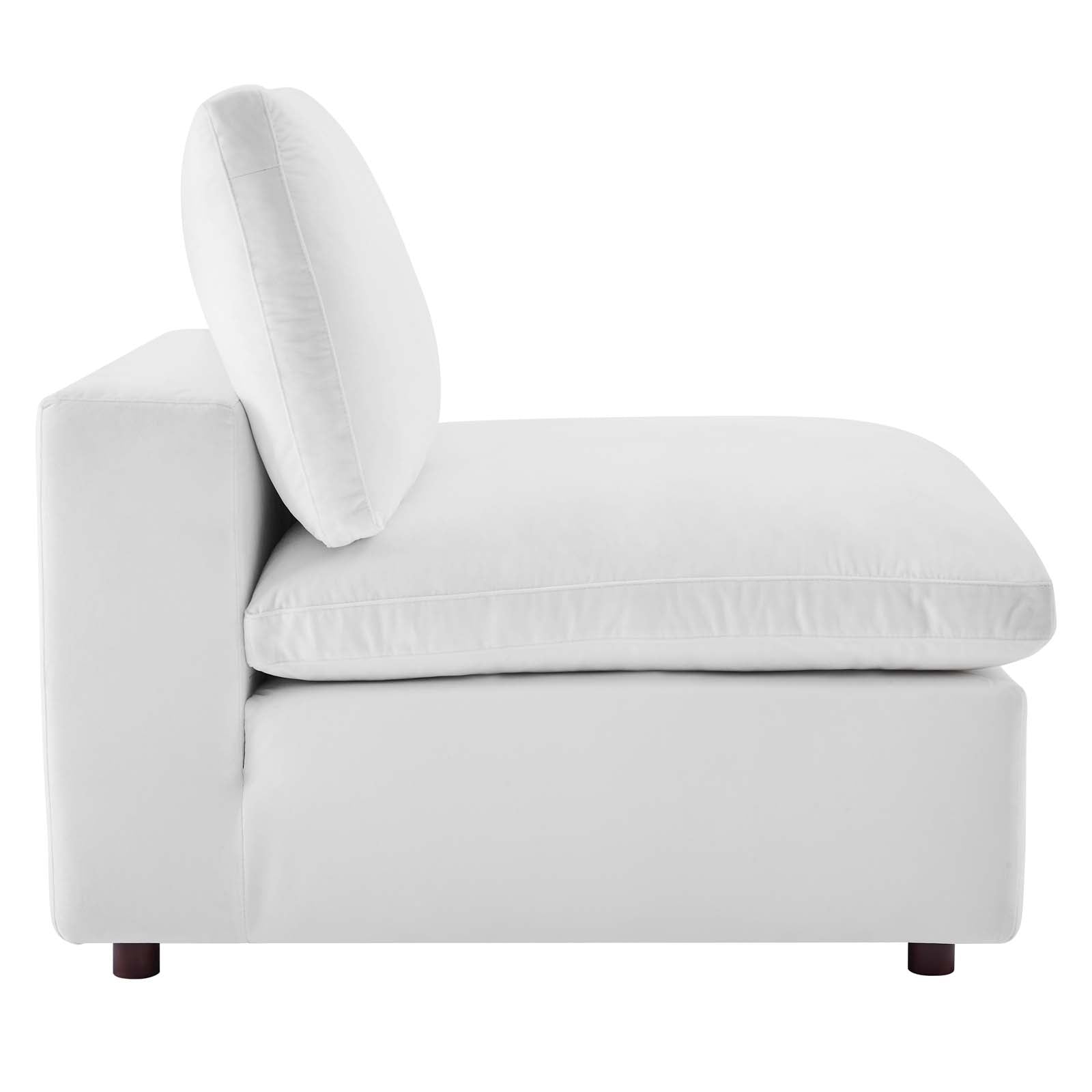 Commix Down Filled Overstuffed Performance Velvet 3-Seater Sofa - East Shore Modern Home Furnishings