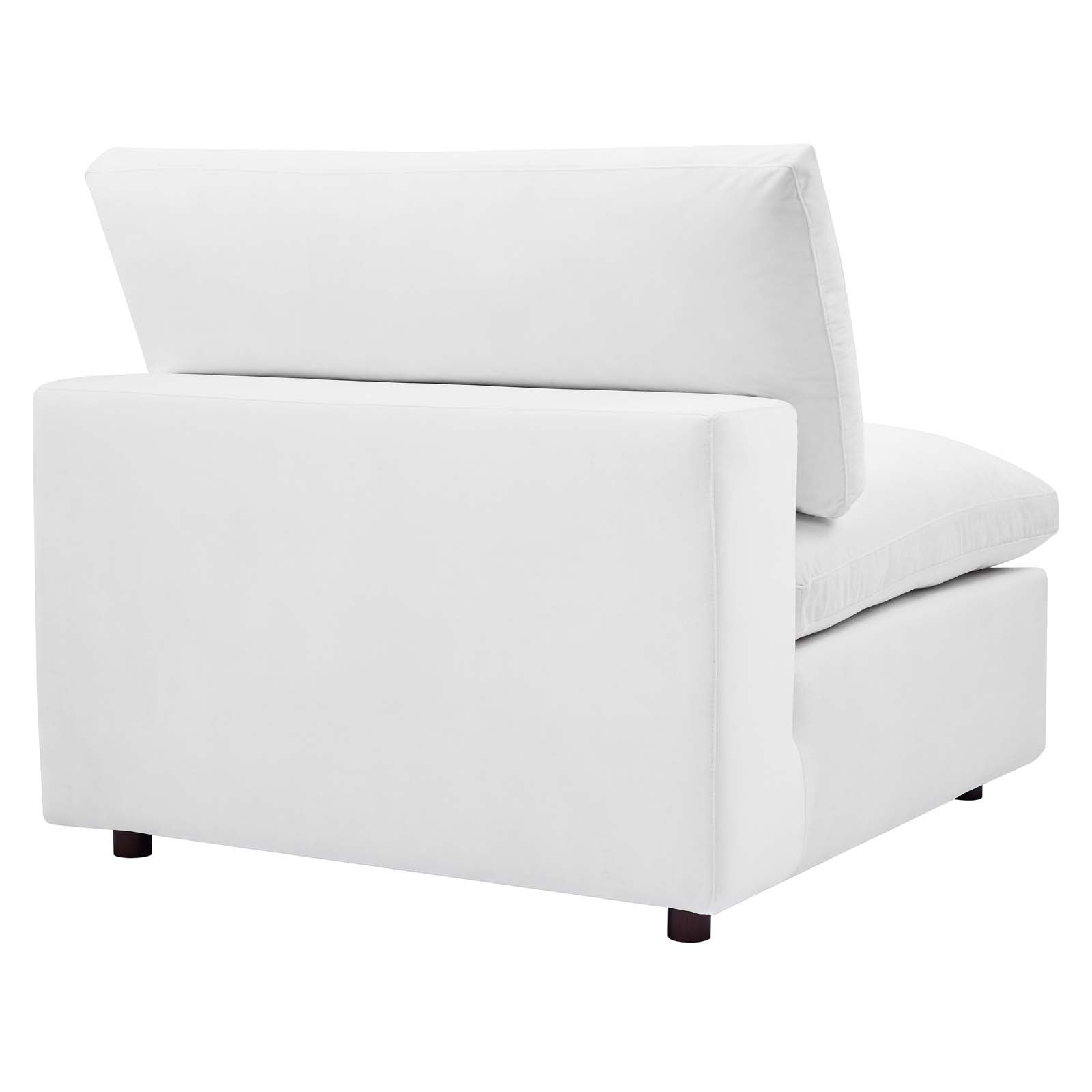 Commix Down Filled Overstuffed Performance Velvet 3-Seater Sofa - East Shore Modern Home Furnishings