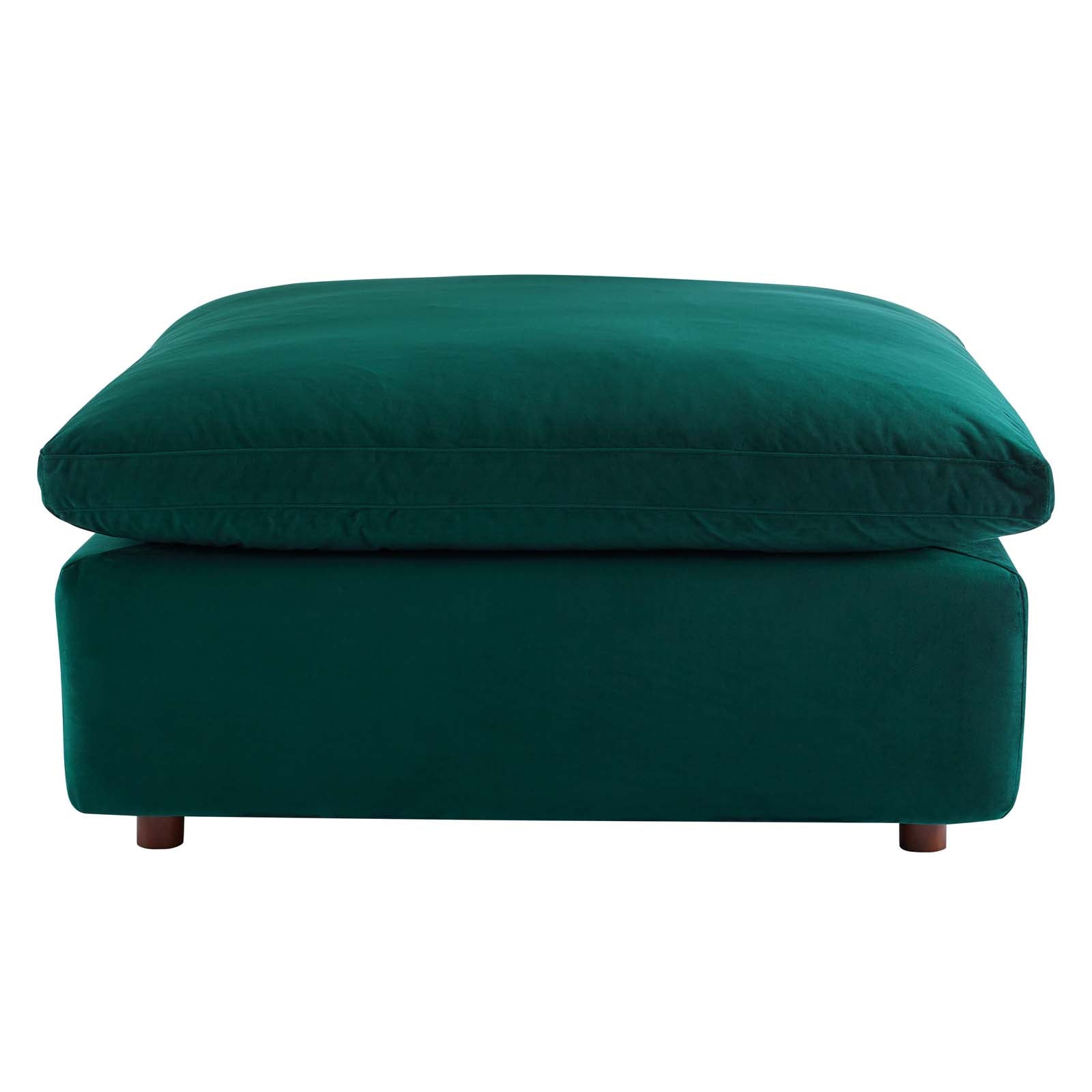 Commix Down Filled Overstuffed Performance Velvet 4-Piece Sectional Sofa